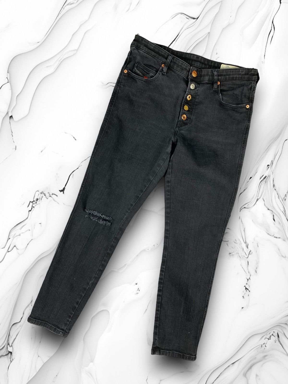 Diesel × Vintage Vintage Diesel Bibhila B Avant Garde y2k Denim Jeans pants Size 31" - 1 Thumbnail
