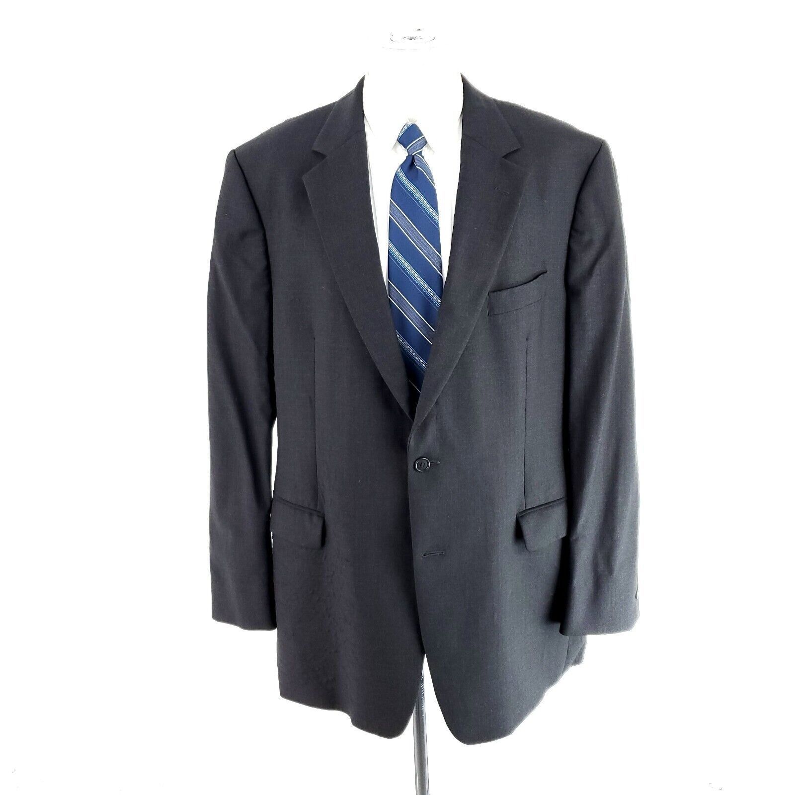 Brooks Brothers DAMAGED 346 Brooks Brothers Stretch Wool 2 Button Blazer 44L Size 44L - 4 Thumbnail