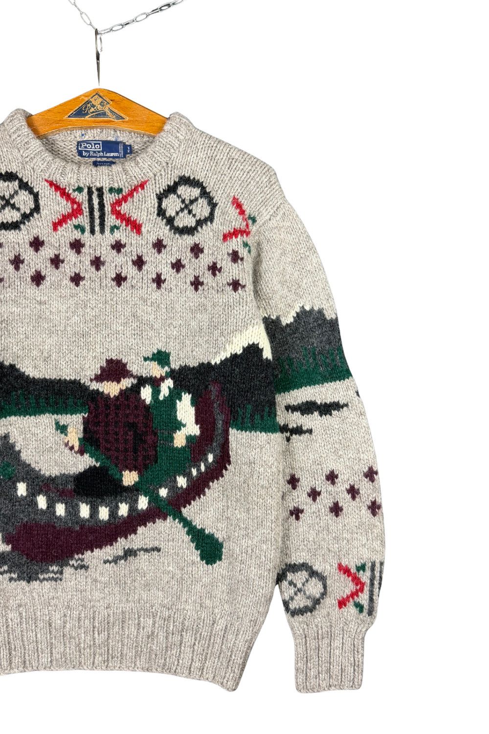 Polo Ralph Lauren Polo Ralph Lauren fw93 Canoe Hand Knit Wool Sweater Size US M / EU 48-50 / 2 - 5 Thumbnail