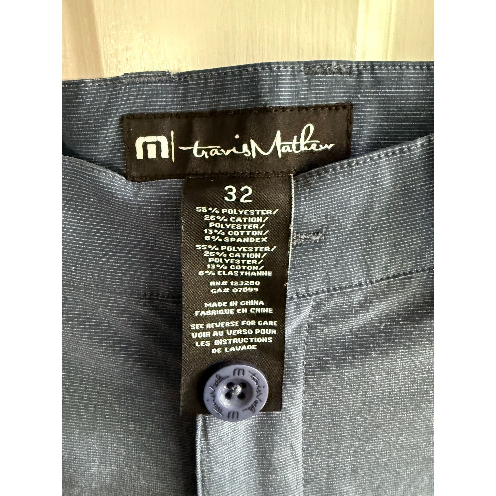 TravisMathew TravisMathew Performance Golf Shorts - Men's 32 - Blue Strip Size US 32 / EU 48 - 2 Thumbnail