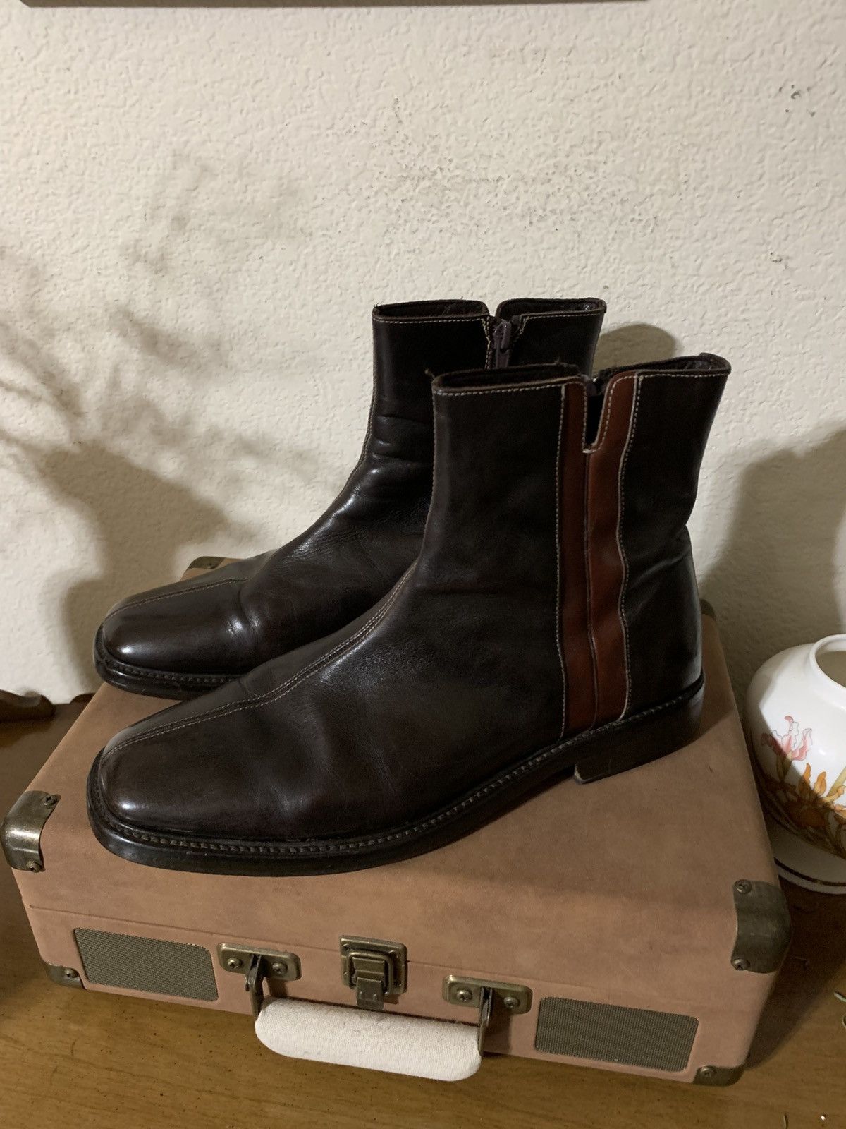 Gordon Rush Montecarlo Leather Zippered ankle boots Size US 9 / EU 42 - 4 Thumbnail