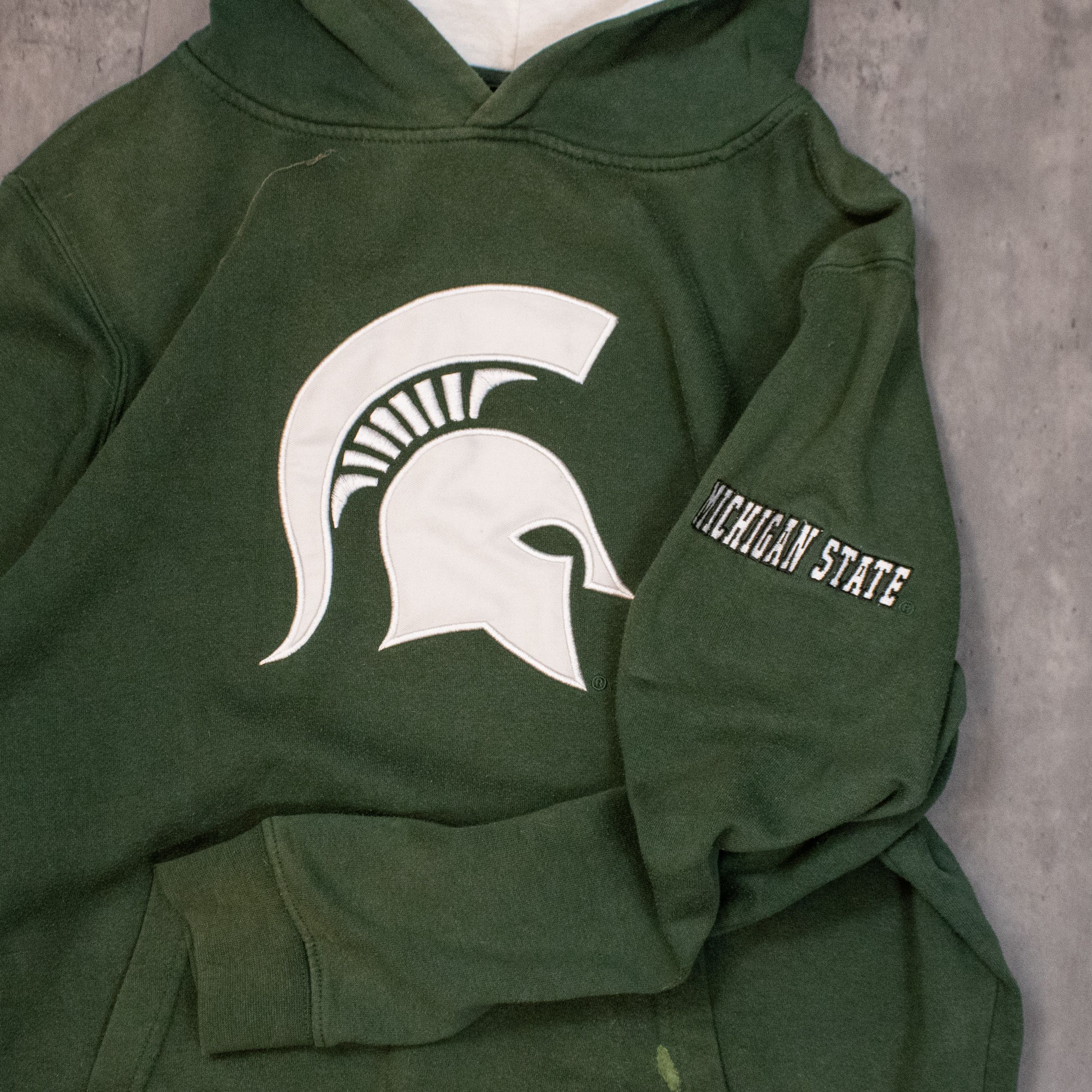 Japanese Brand Y2K 2000's Michigan State Sparentes Forest Green Hoodie Size US M / EU 48-50 / 2 - 6 Thumbnail
