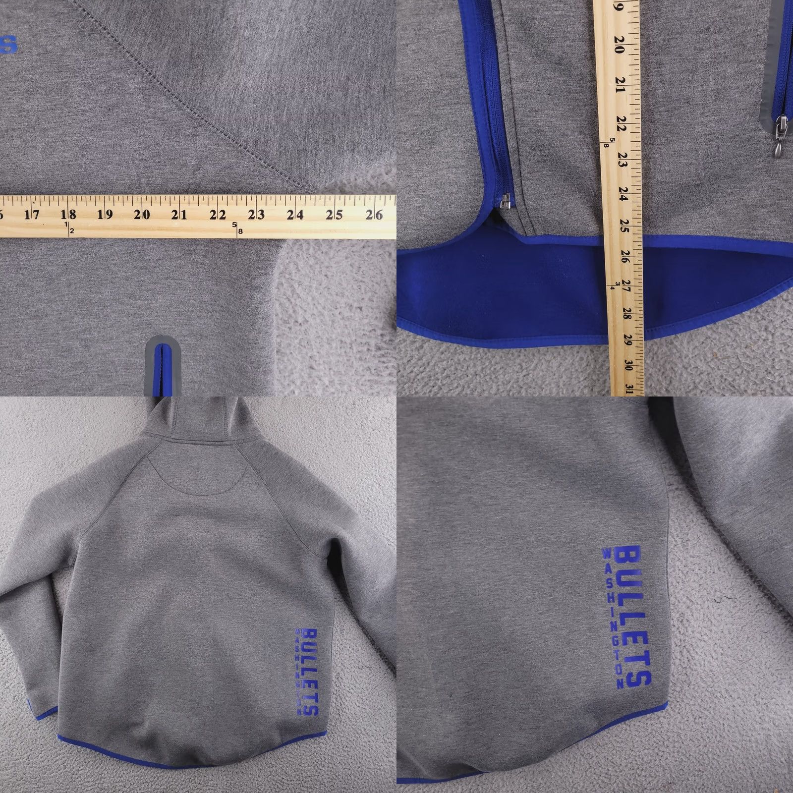 Vintage Touch Alyssa Milano Hoodie Womens L Gray NBA Washington Bullets Size L / US 10 / IT 46 - 8 Thumbnail
