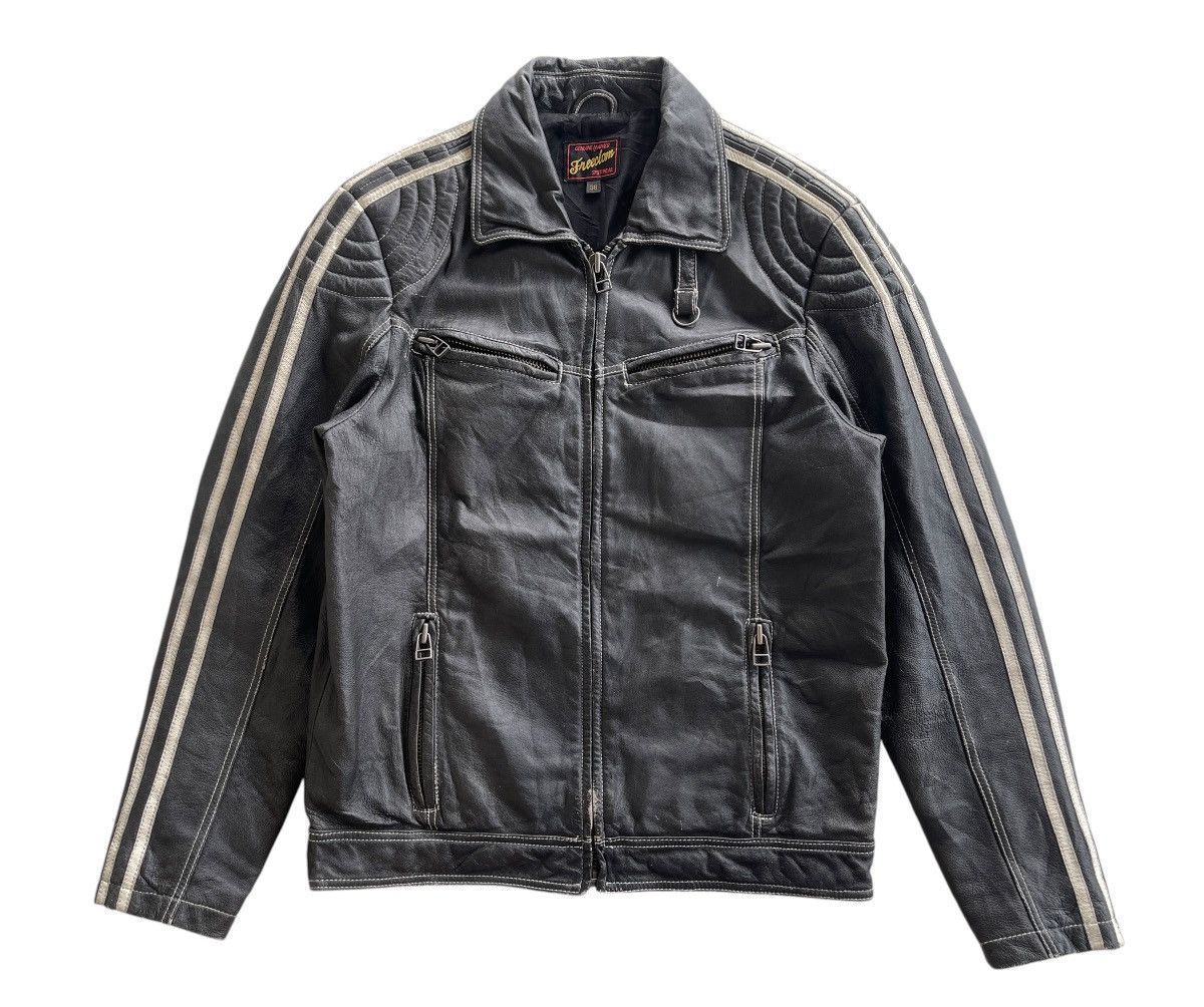 Vintage Freedom Leather Bikers Jacket Size US M / EU 48-50 / 2 - 2 Thumbnail