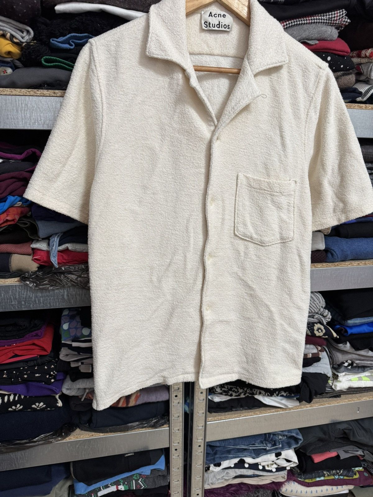 Acne Studios Acne Studios Terry Cloth Button Up Shirt Short Sleeve Tee Size US S / EU 44-46 / 1 - 3 Thumbnail