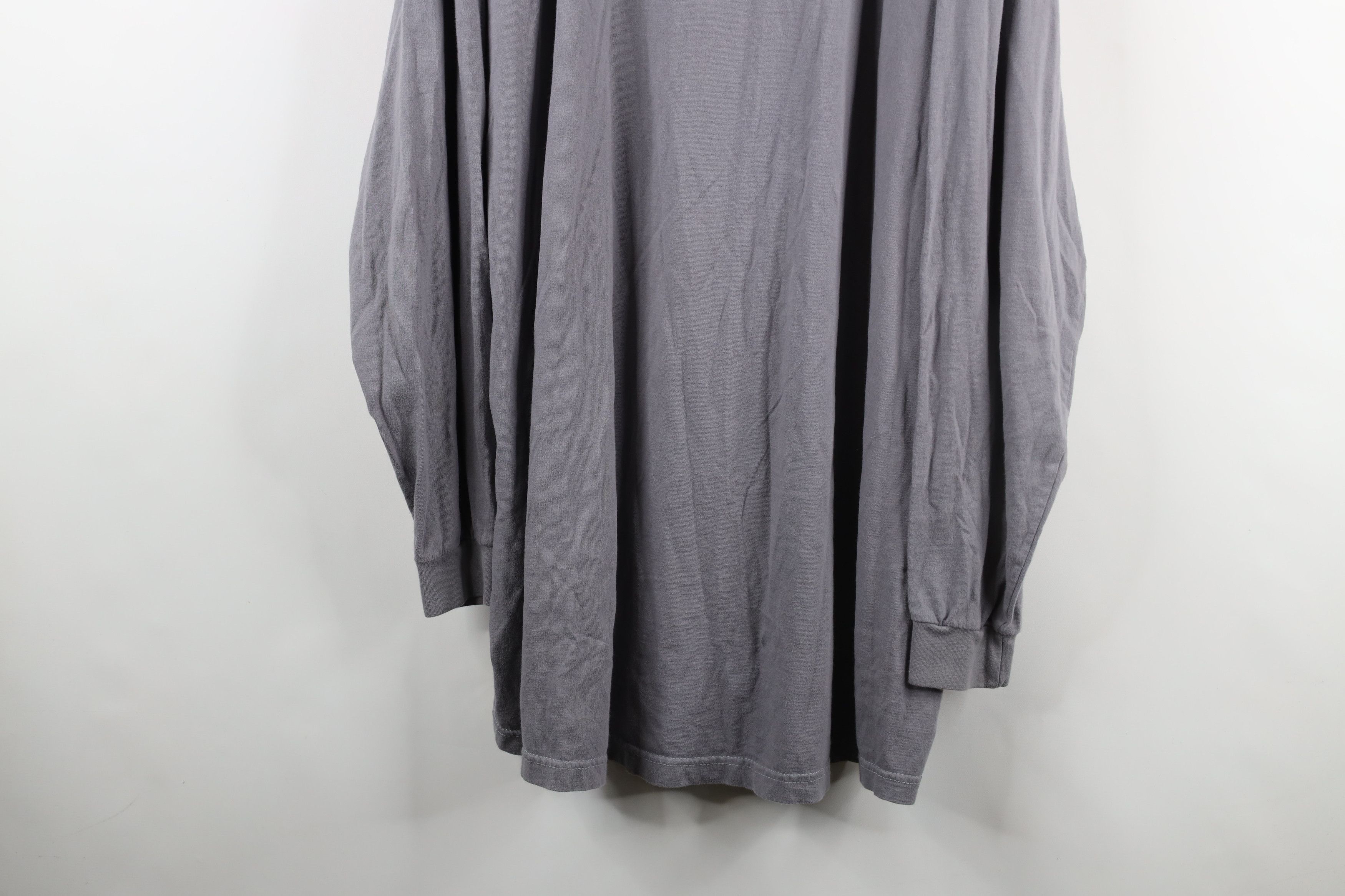 Vintage Vintage 90s Y2K Streetwear Long Sleeve T-Shirt Gray Cotton Size US XXL / EU 58 / 5 - 3 Thumbnail