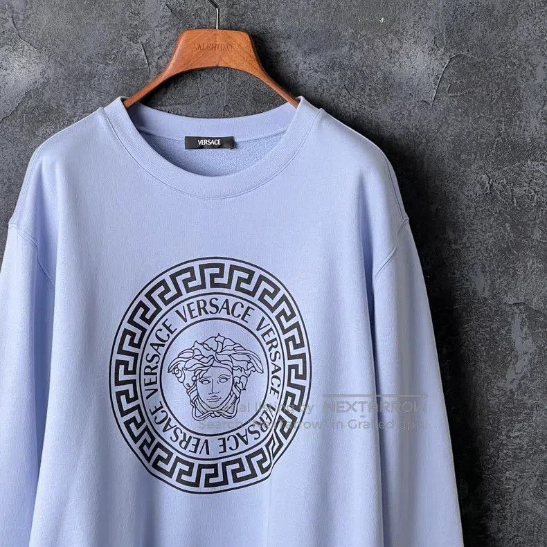 Versace Versace Light blue multi-element print cotton sweatshirt Size US S / EU 44-46 / 1 - 3 Thumbnail