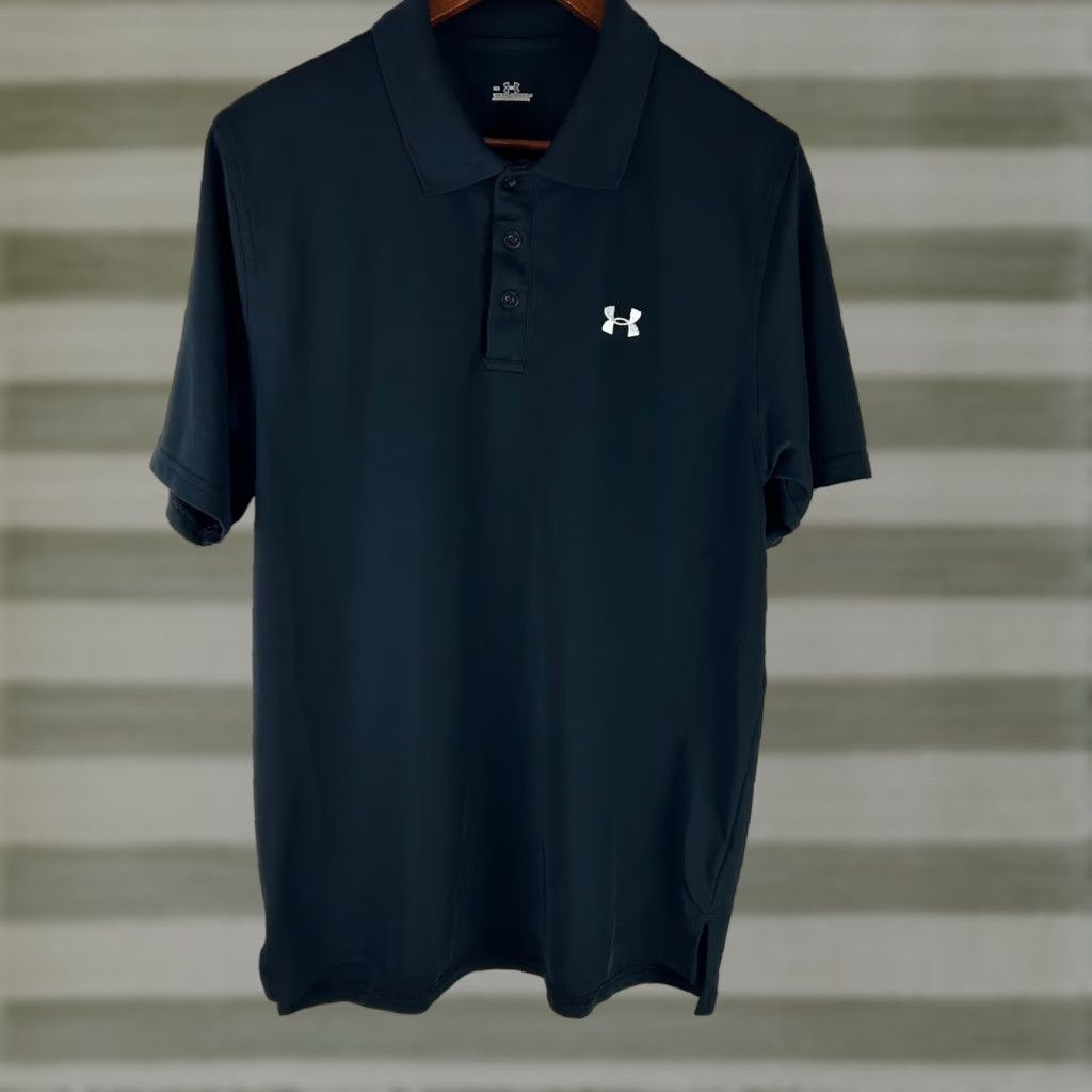 Under Armour Under Armour Polo Shirt Mens MD Black Short Sleeve Athletic Fit Size US M / EU 48-50 / 2 - 1 Thumbnail