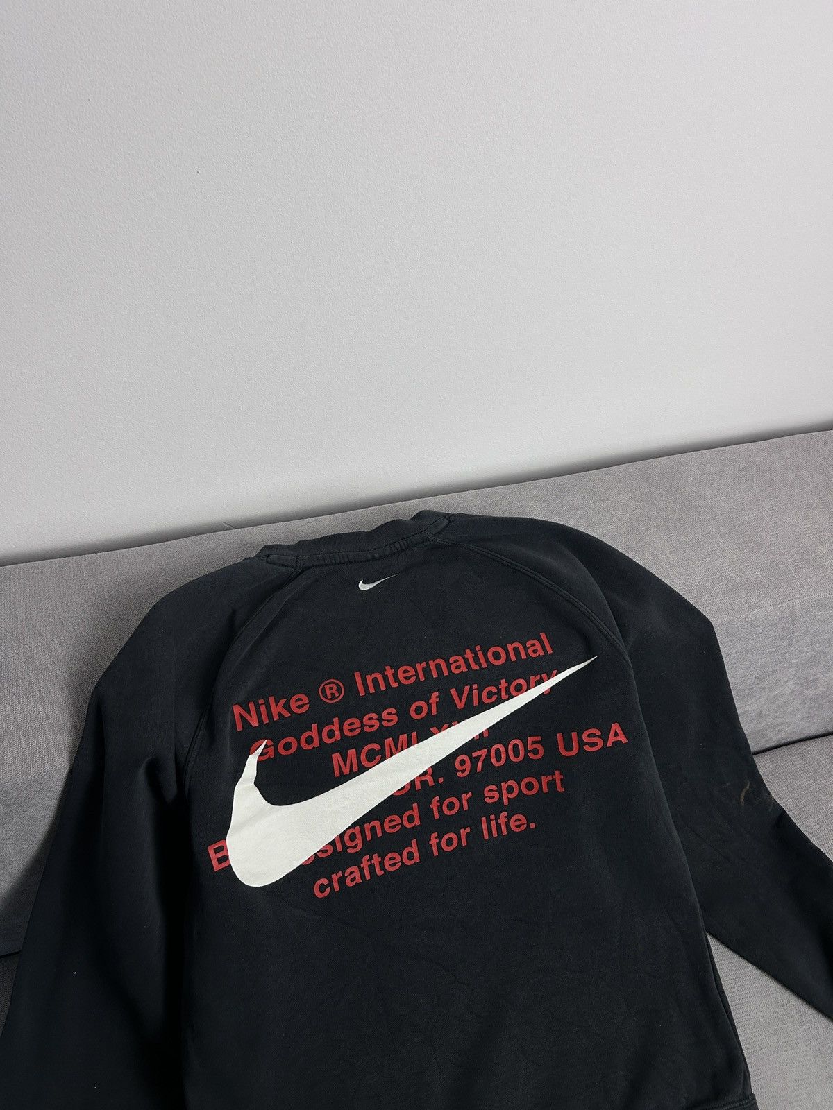 Nike Vintage Nike Double Swoosh Oversized Big Logo Sweatshirt Size US XS / EU 42 / 0 - 9 Thumbnail