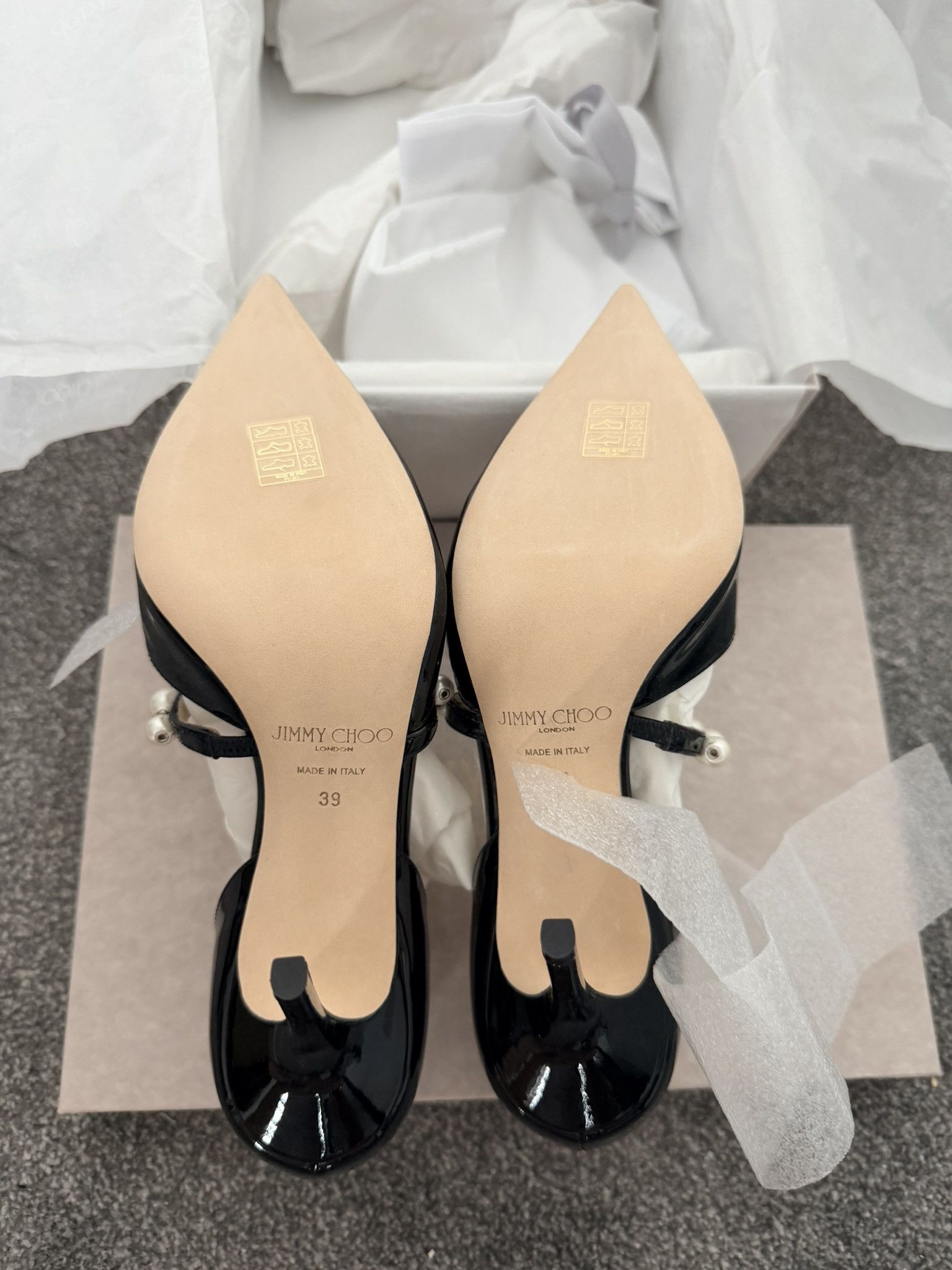 Jimmy Choo Jimmy Choo Aurelie 85 l 39 Black/ White Size US 9 / IT 39 - 5 Thumbnail