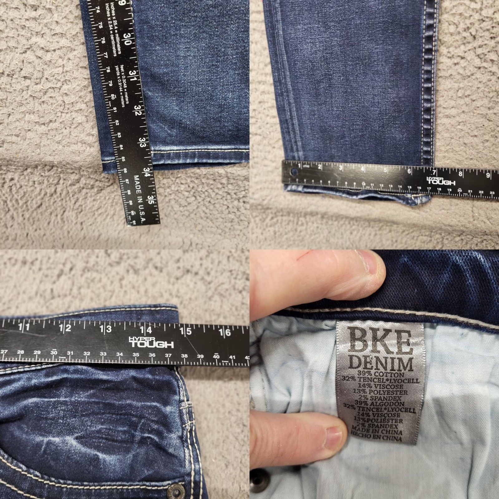 Vintage BKE Alec Straight Stretch Jean Mens Size 32x34 Light Low Rise Denim Actual 30x34 Size US 32 / EU 48 - 8 Thumbnail