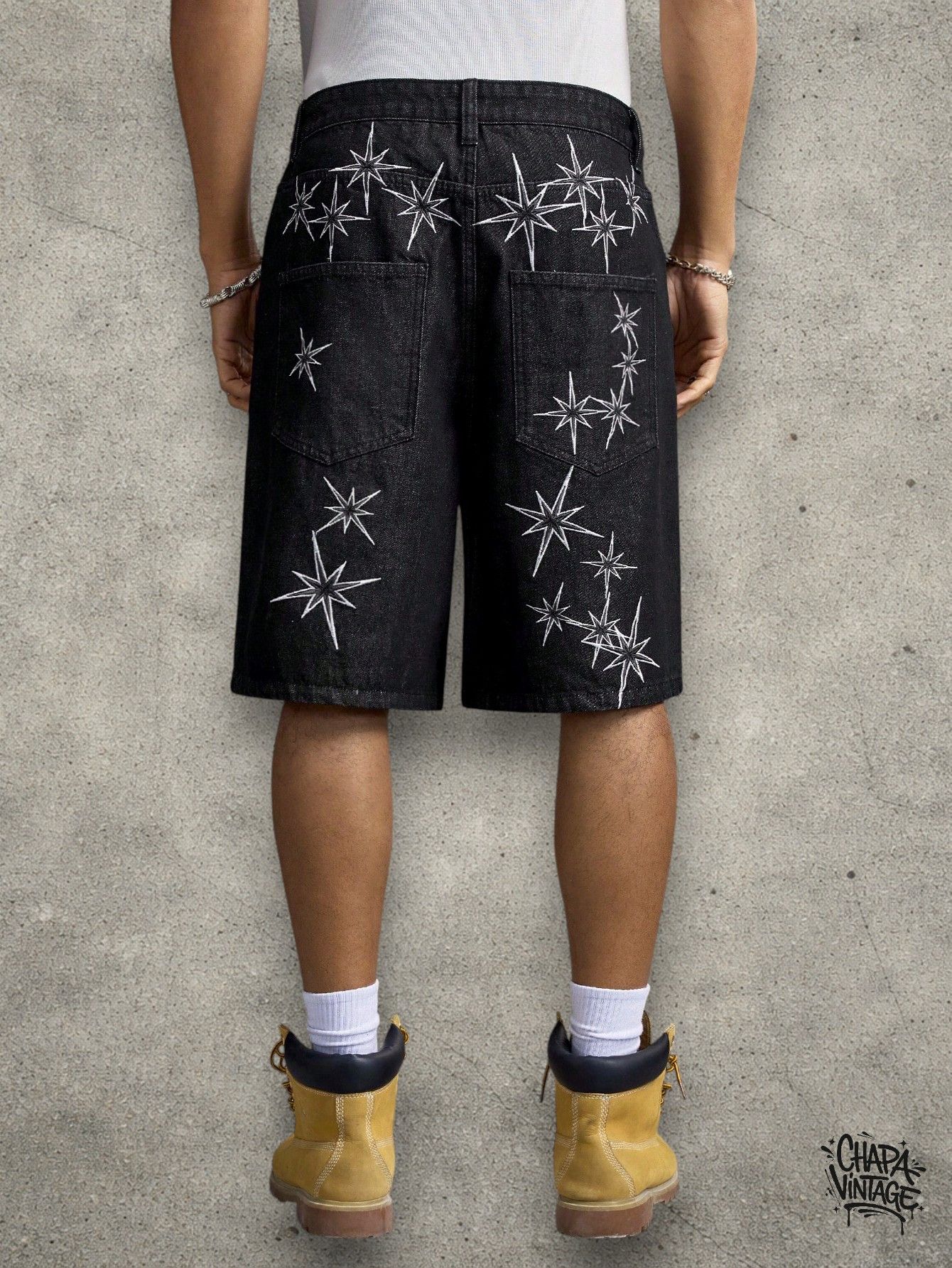 Vintage Black jeans shorts Size US 32 / EU 48 - 1 Thumbnail