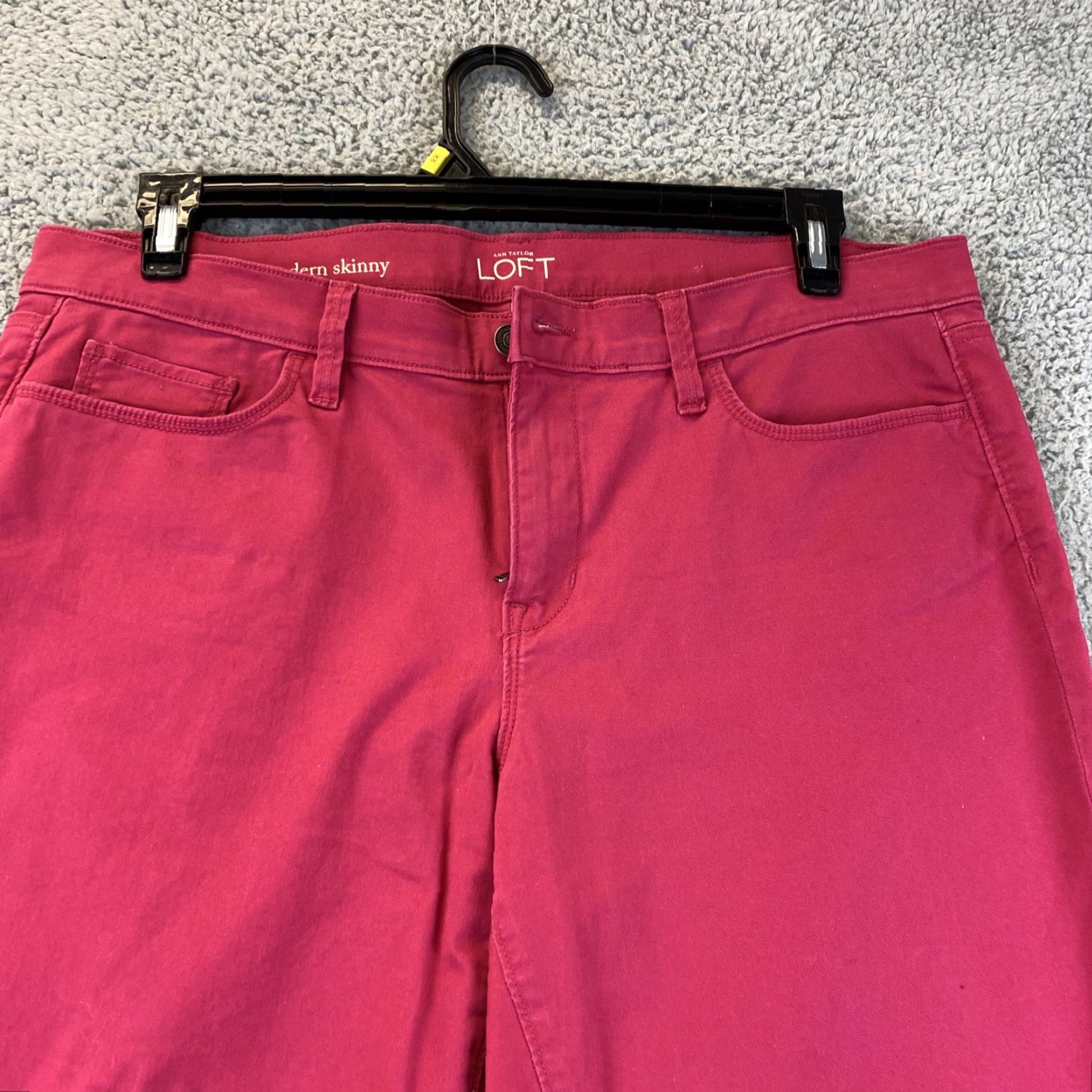 Ann Taylor Ann Taylor Loft Jeans Women Sz 32/14 Modern Straight Fit Stretch Denim Hot Pink 90s Style Size 24" / US 00 / IT 34 - 2 Thumbnail