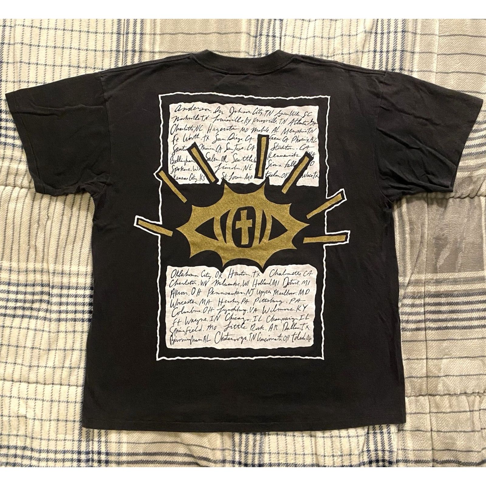 Vintage VINTAGE DC Talk T Shirt 90s Single Stitch Christian Rock Rap Size XL Black Crew Neck Short Sleeve Mens Cotton Oneita Size US XL / EU 56 / 4 - 2 Thumbnail