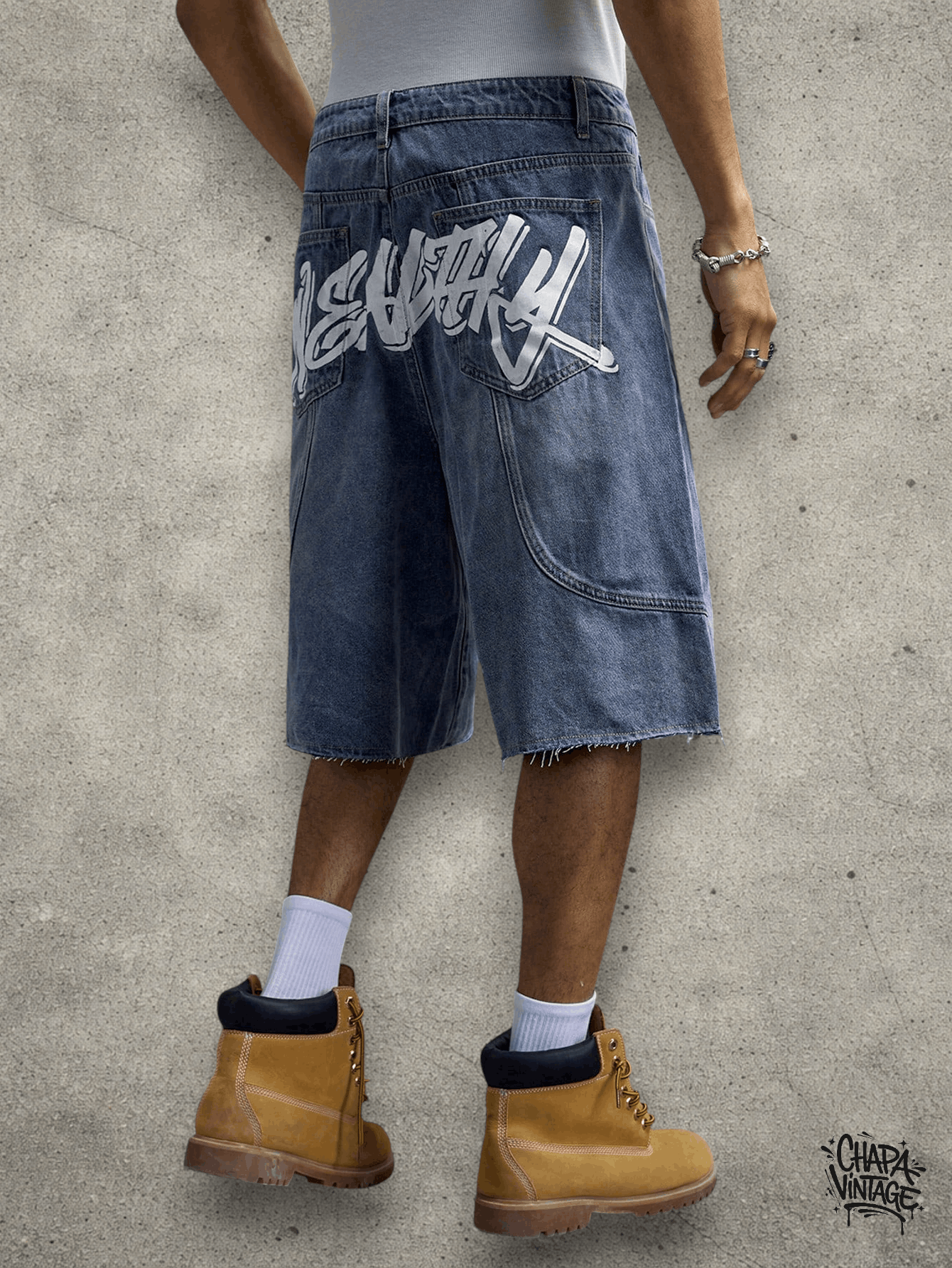 Vintage Distressed denim jorts Size US 32 / EU 48 - 1 Thumbnail