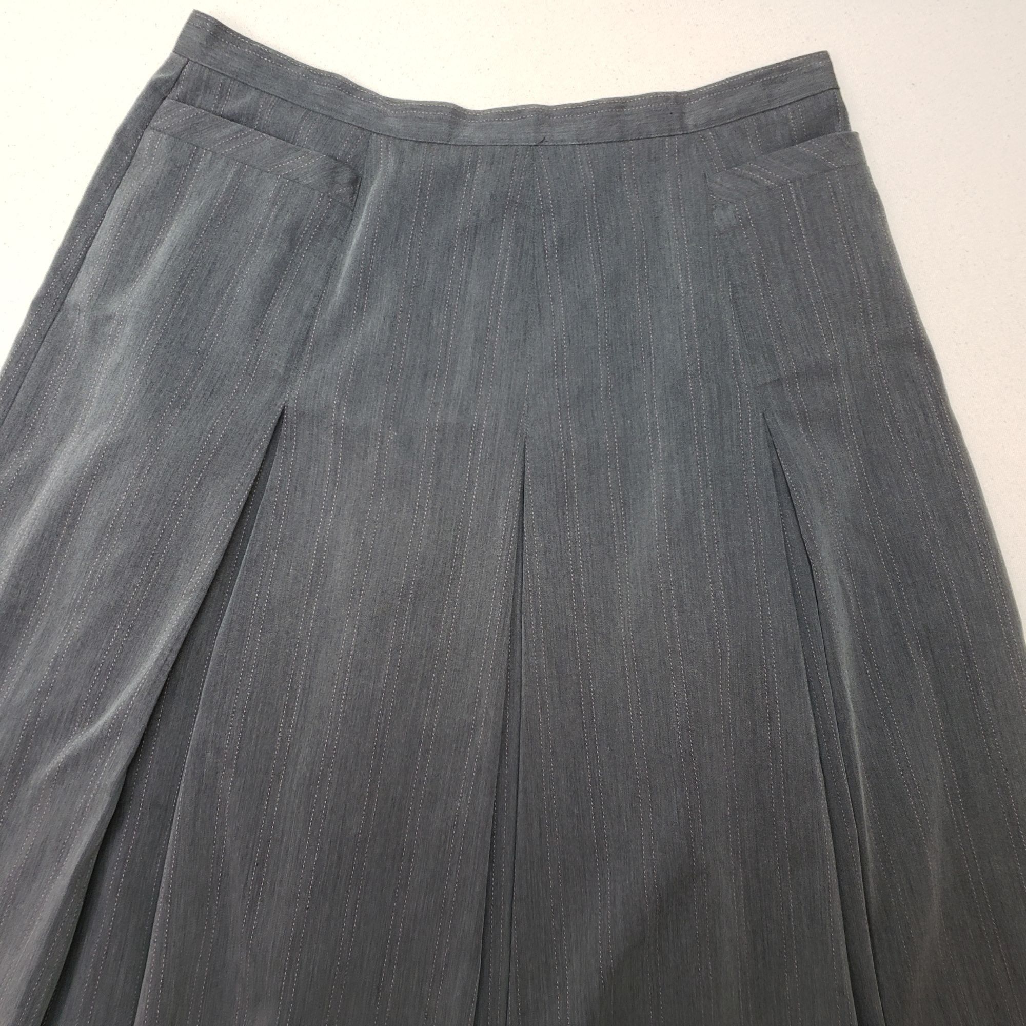 Other Hillard & Hanson Womens Mid-Rise Panel Gray Stretch Skirt 10 Size 28" / US 6 / IT 42 - 2 Thumbnail