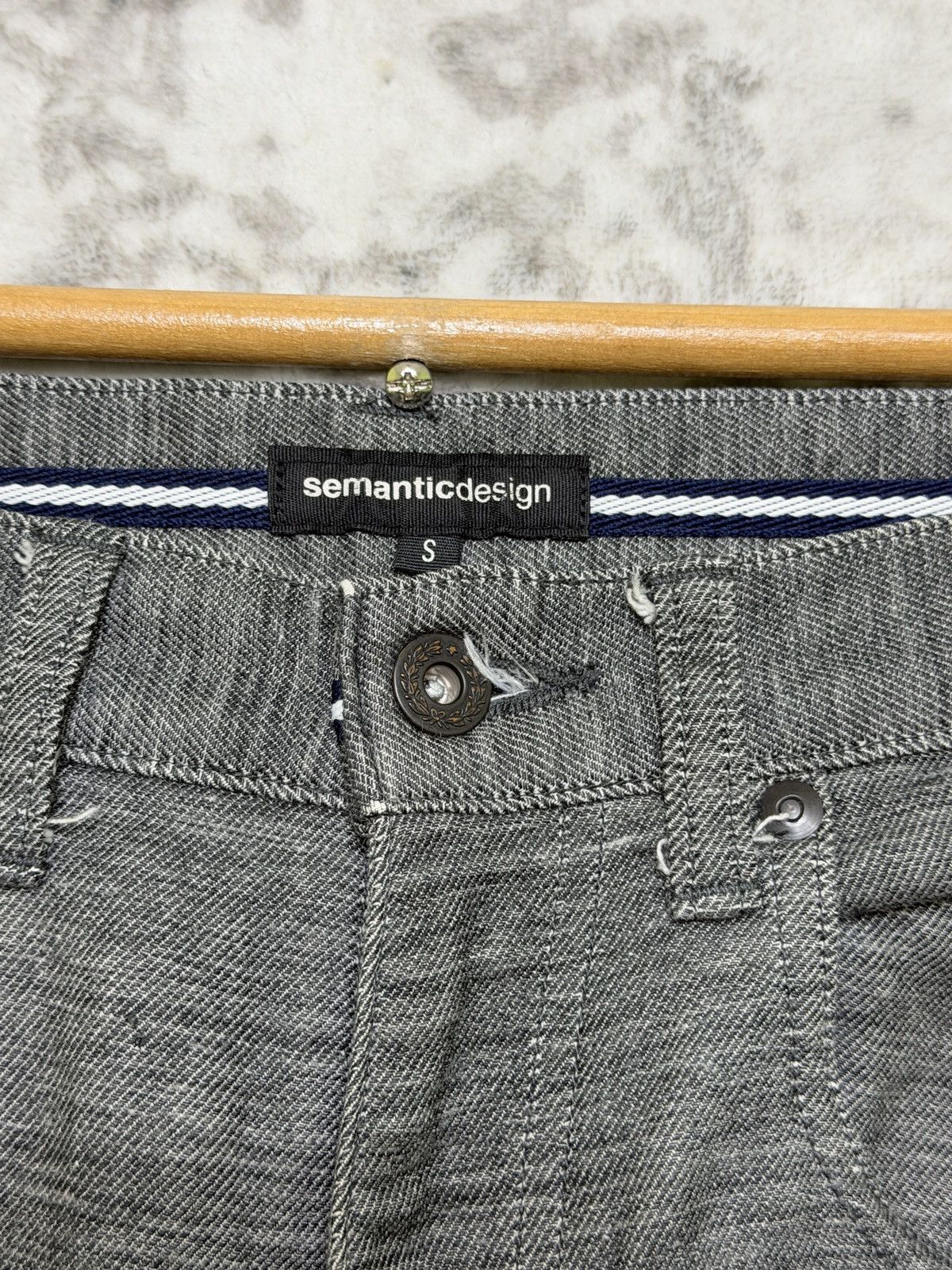 semanticdesign Semantic Design Slim Tapered Cinch Back Zip Pocket Pants Y2K Size US 29 - 8 Thumbnail