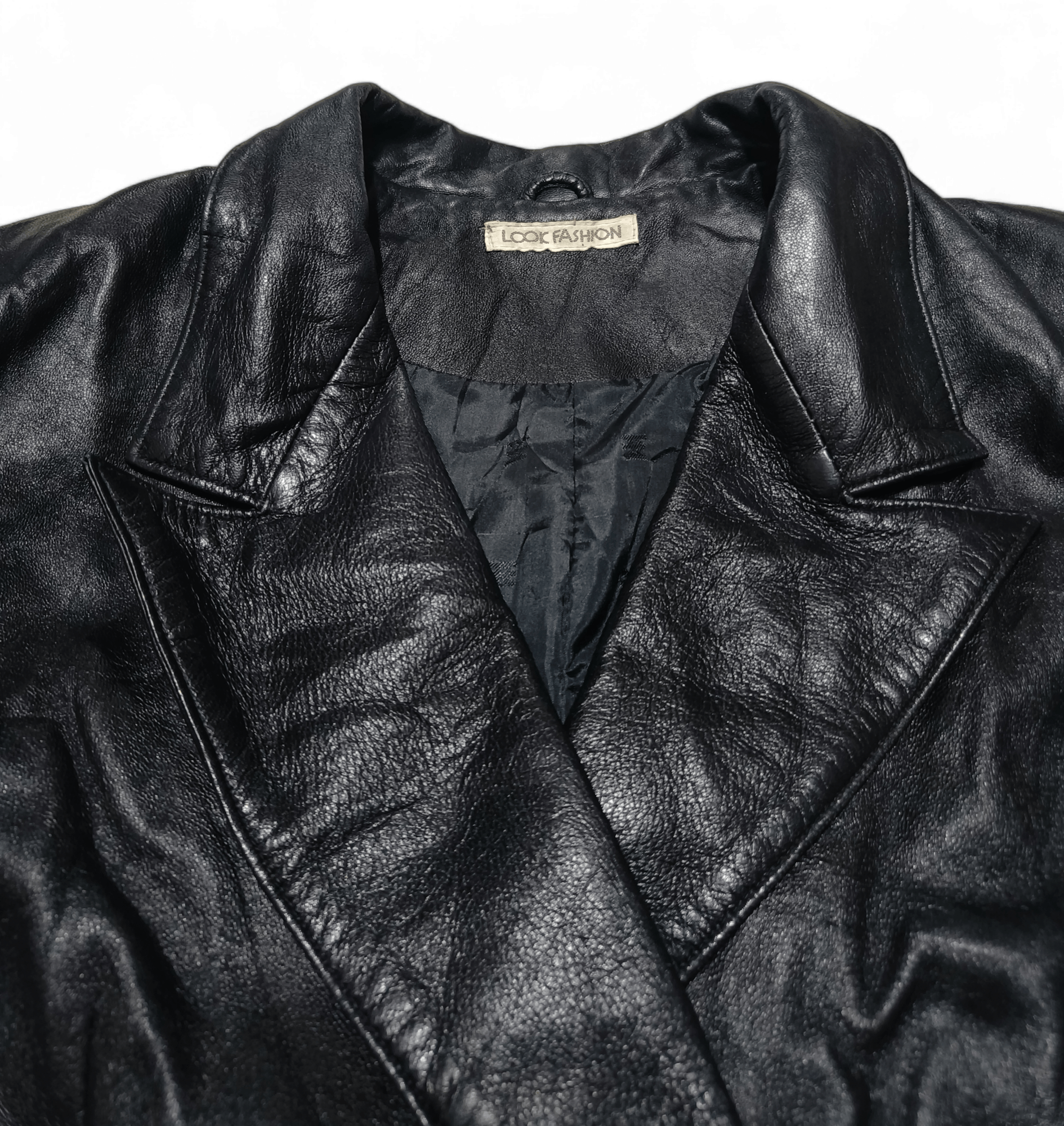 Other Vintage Women's LOOK FASHION Sheepskin Leather Blazer Jacket Size M / US 6-8 / IT 42-44 - 4 Thumbnail