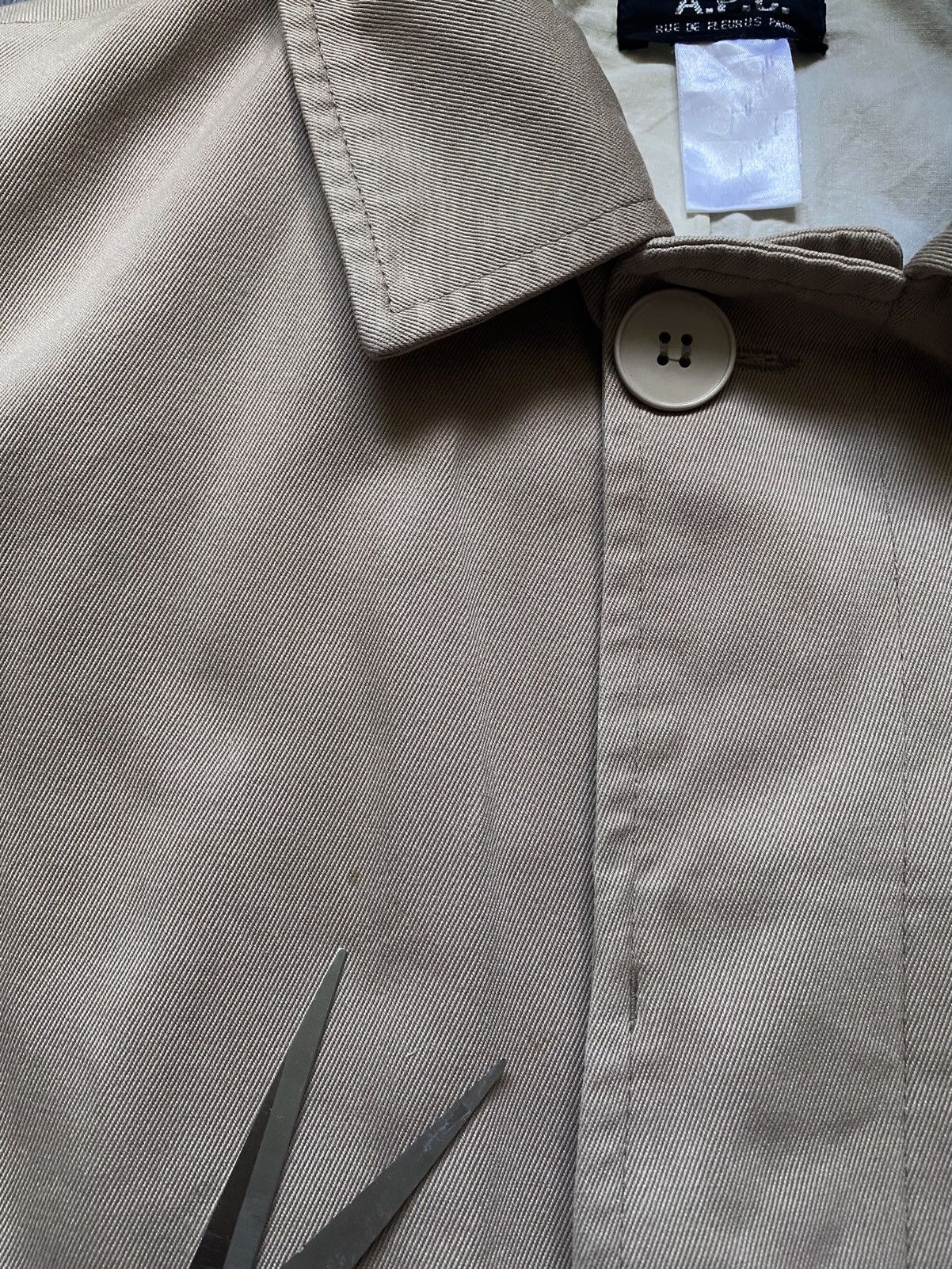 A.P.C. Women’s APC Rue de Fleurus Paris Beige Trench Coat Jacket Size M / US 6-8 / IT 42-44 - 9 Thumbnail