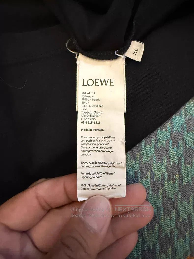 Loewe Loewe Black short-sleeve T-shirt with chest logo embroider Size XL / US 12-14 / IT 48-50 - 3 Thumbnail