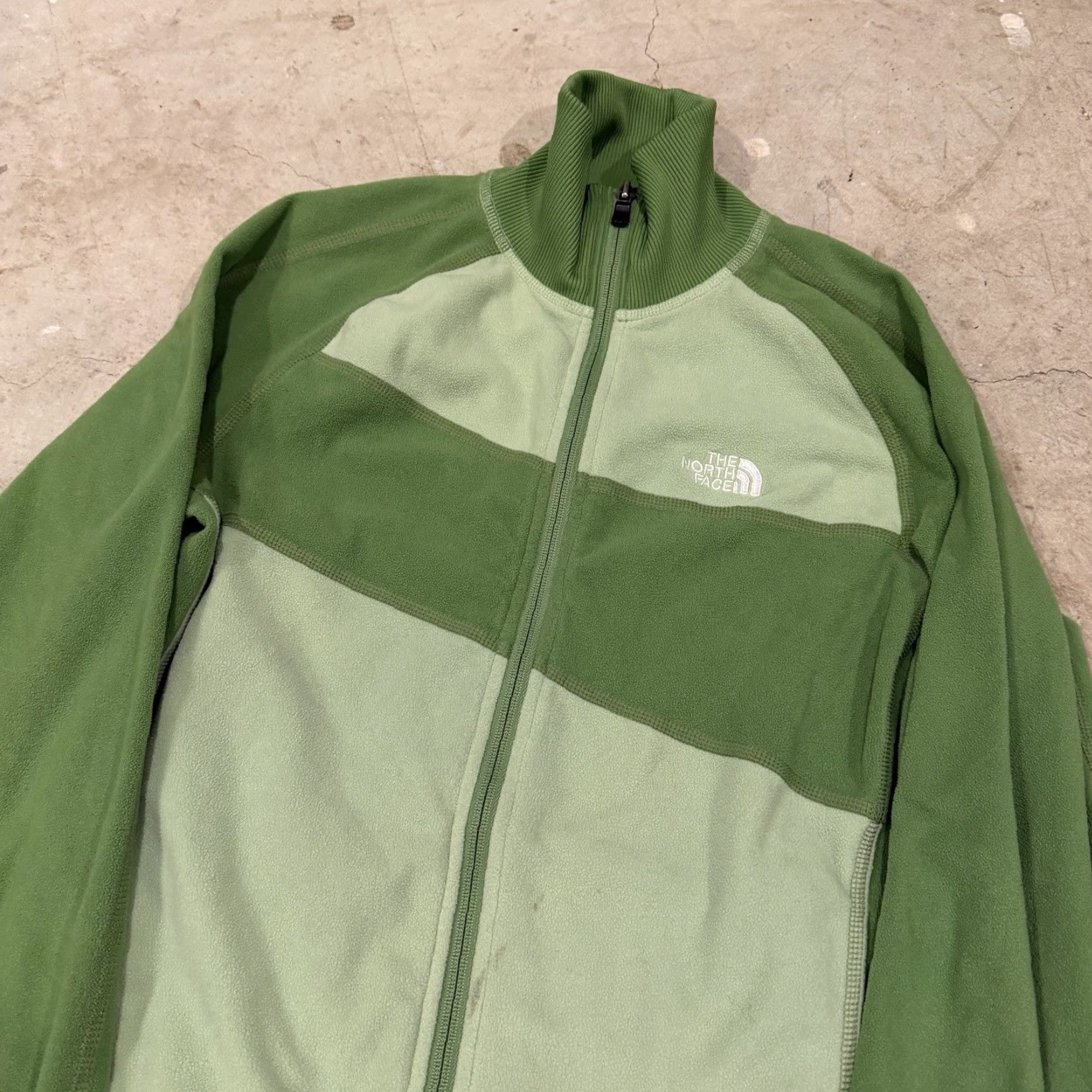 The North Face The North Face Womens Medium Full Zip Fleece Jacket Green Color block Logo Jacket Size M / US 6-8 / IT 42-44 - 4 Thumbnail