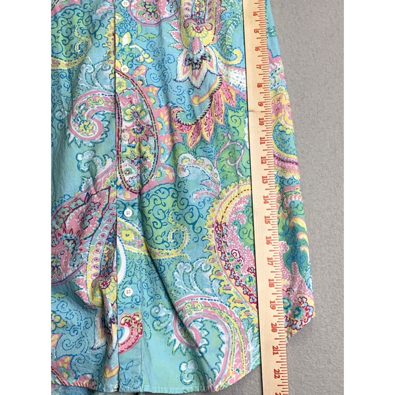 Ralph Lauren Lauren Ralph Lauren Shirt Womens Small Pastel Paisley Garden Party Blouse Size S / US 4 / IT 40 - 7 Thumbnail