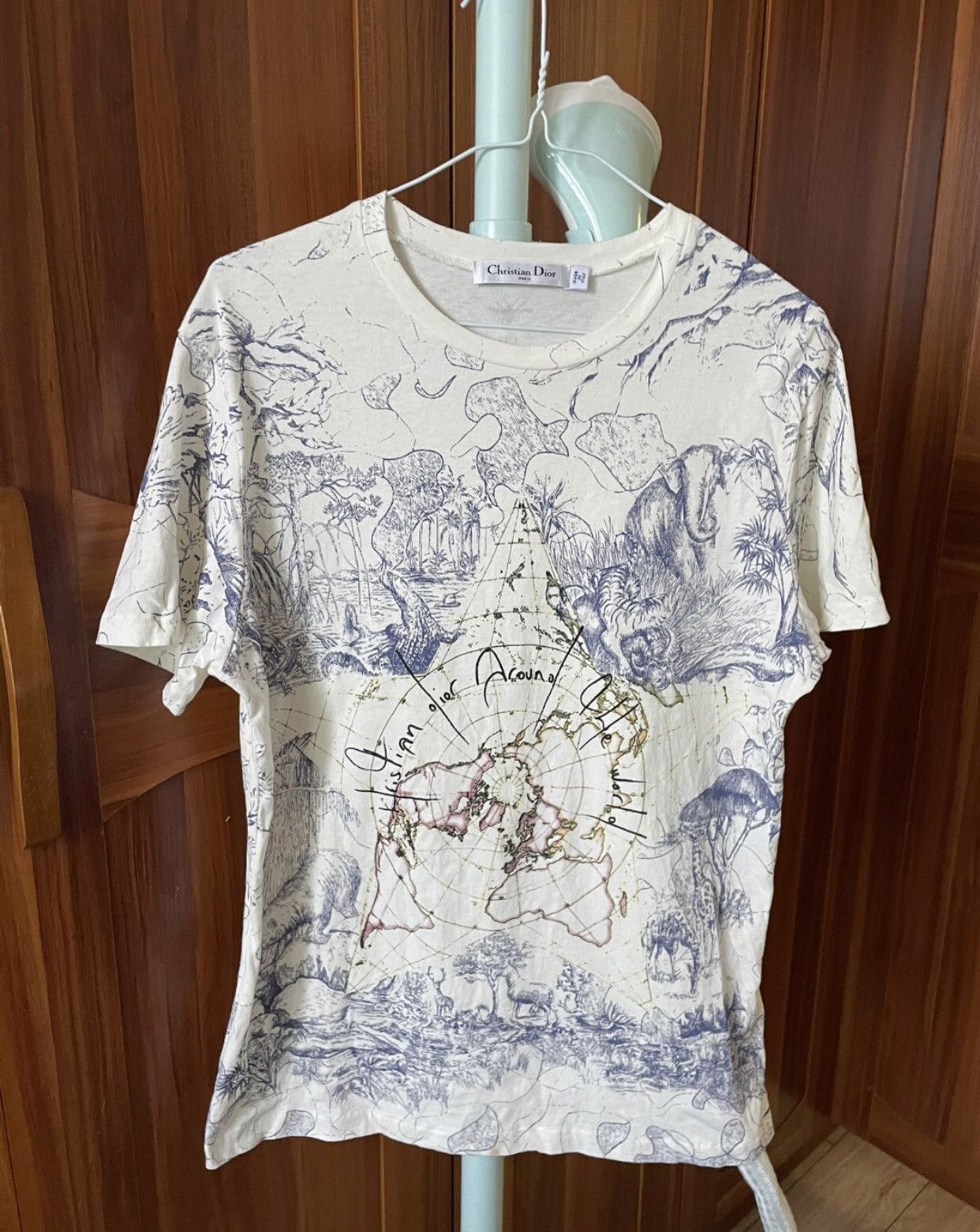 Dior Dior Limited edition map short sleeved shirt - DMC Size US M / EU 48-50 / 2 - 1 Thumbnail