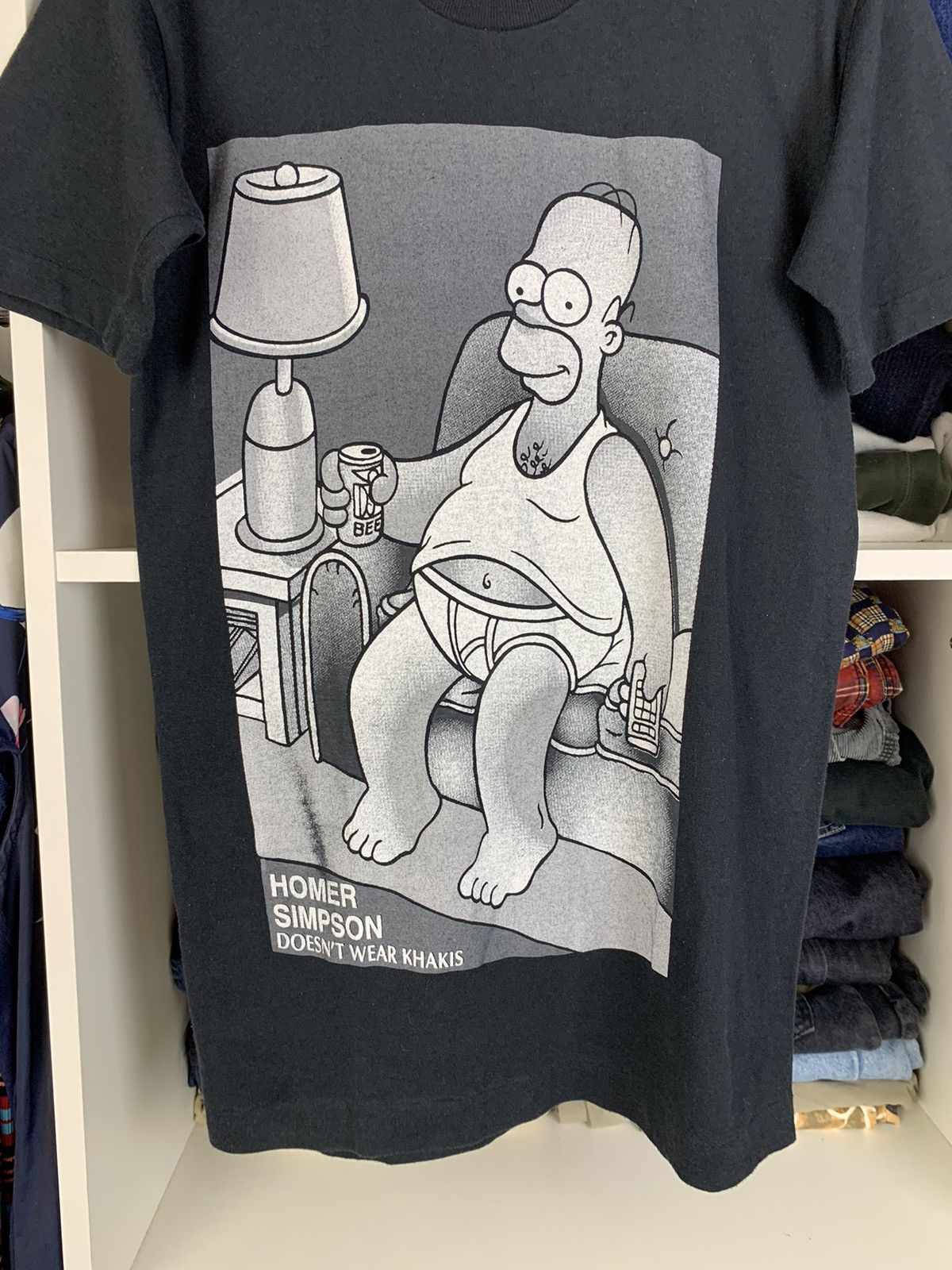 The Simpsons × Vintage Vintage 90’s Homer Simpson Single Stitch T-Shirt Size US S / EU 44-46 / 1 - 13 Thumbnail