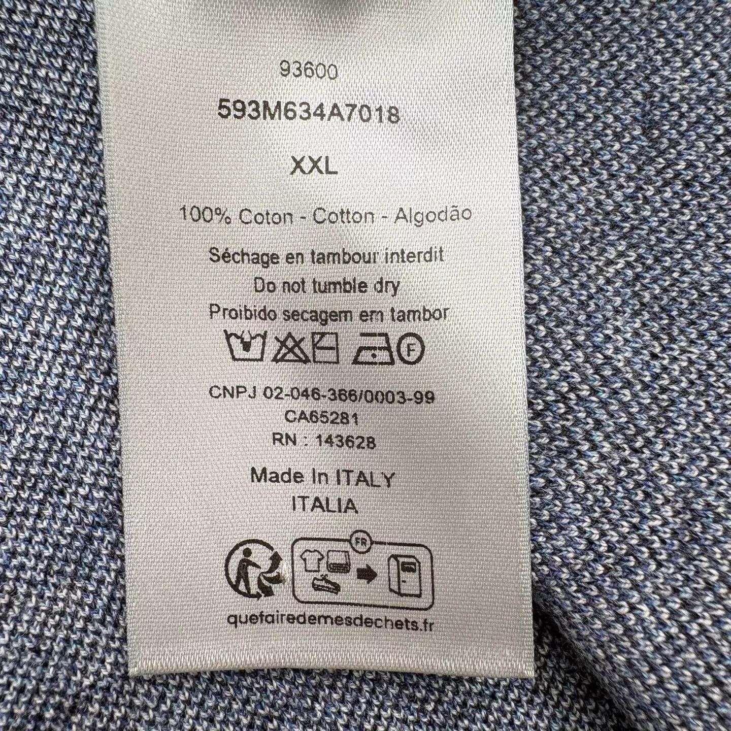 Dior Dior 25FW Oblique All-Over Logo Short Sleeve T-Shirt XXL Size US XXL / EU 58 / 5 - 6 Thumbnail