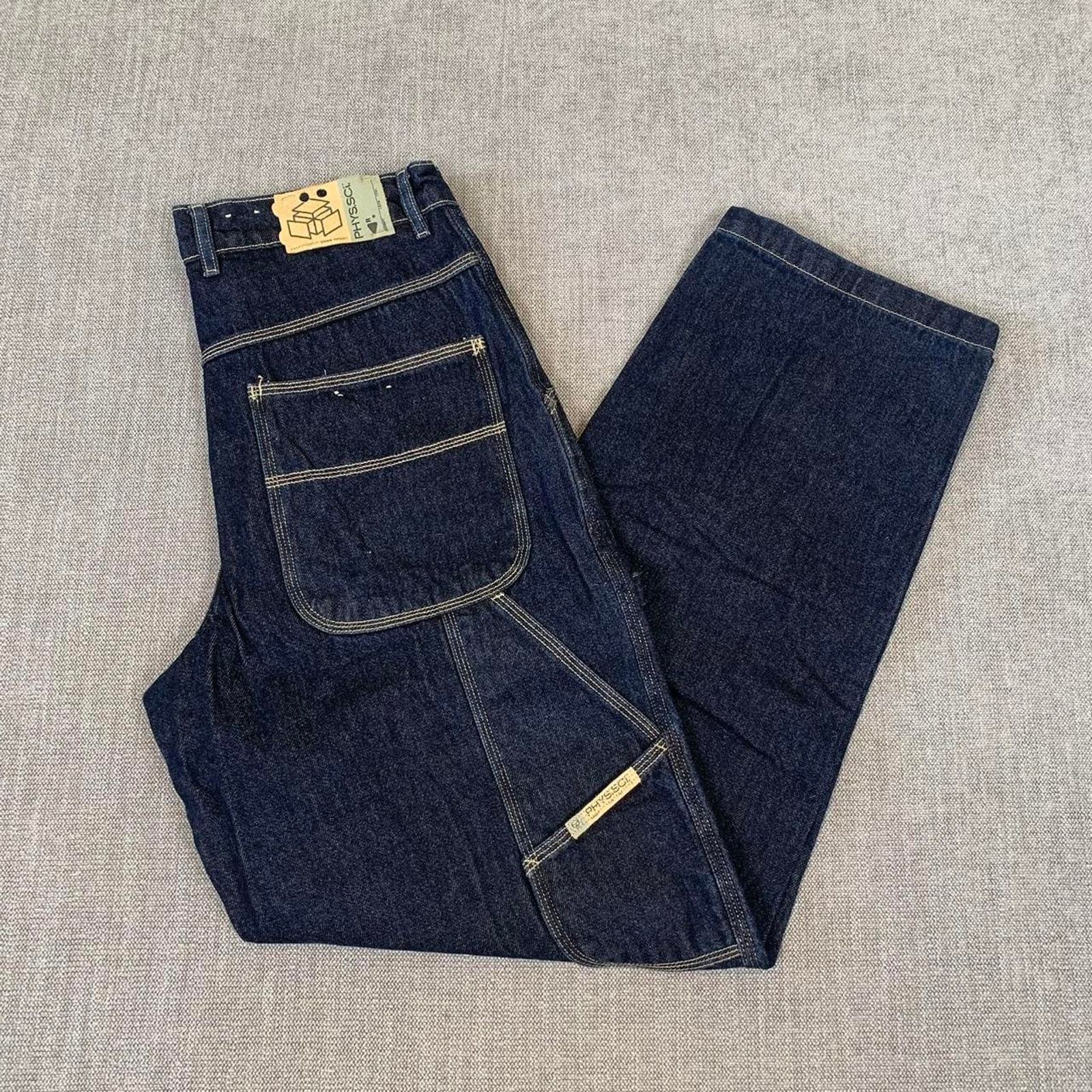 Vintage Y2K 90s Phys.sci Carpenter Work Denim Jeans Size US 32 / EU 48 - 5 Thumbnail