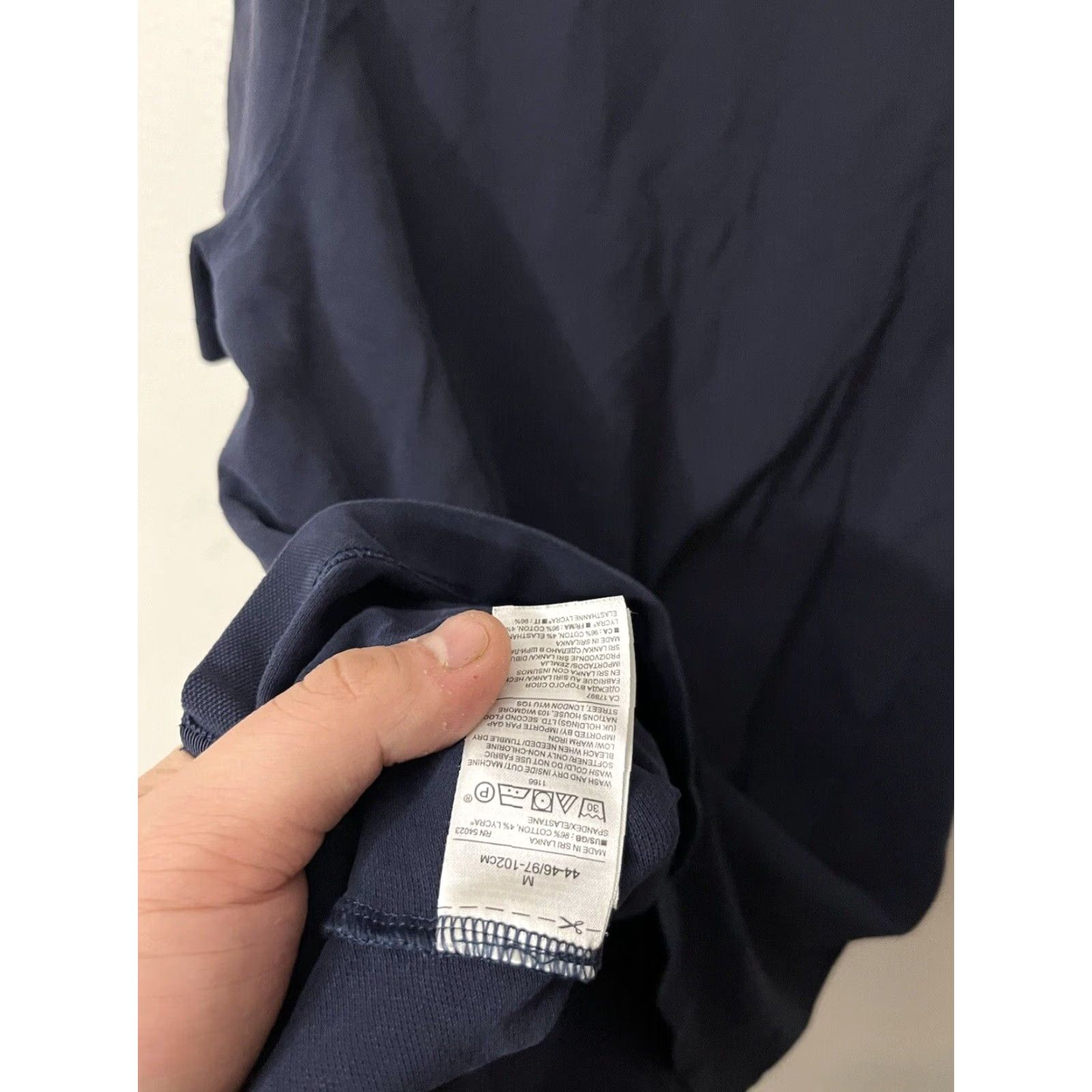 Banana Republic Banana Republic Polo Shirt Mens Medium Navy Blue Herringbone Stretch Slim Fit Short Sleeve Size US M / EU 48-50 / 2 - 4 Thumbnail