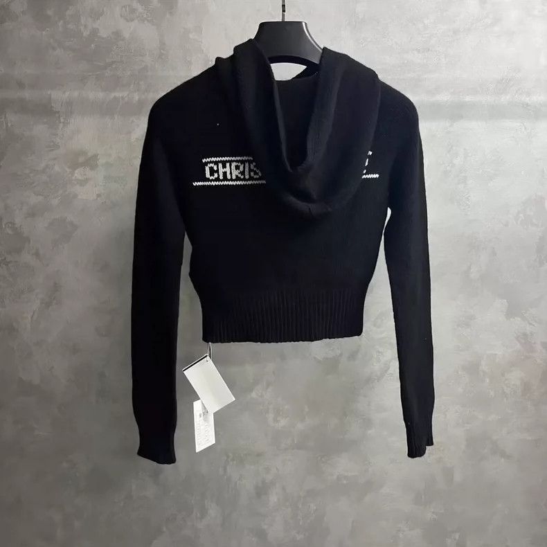 Dior Black Hooded Sweater with Star Print-2506 Size M / US 6-8 / IT 42-44 - 2 Thumbnail