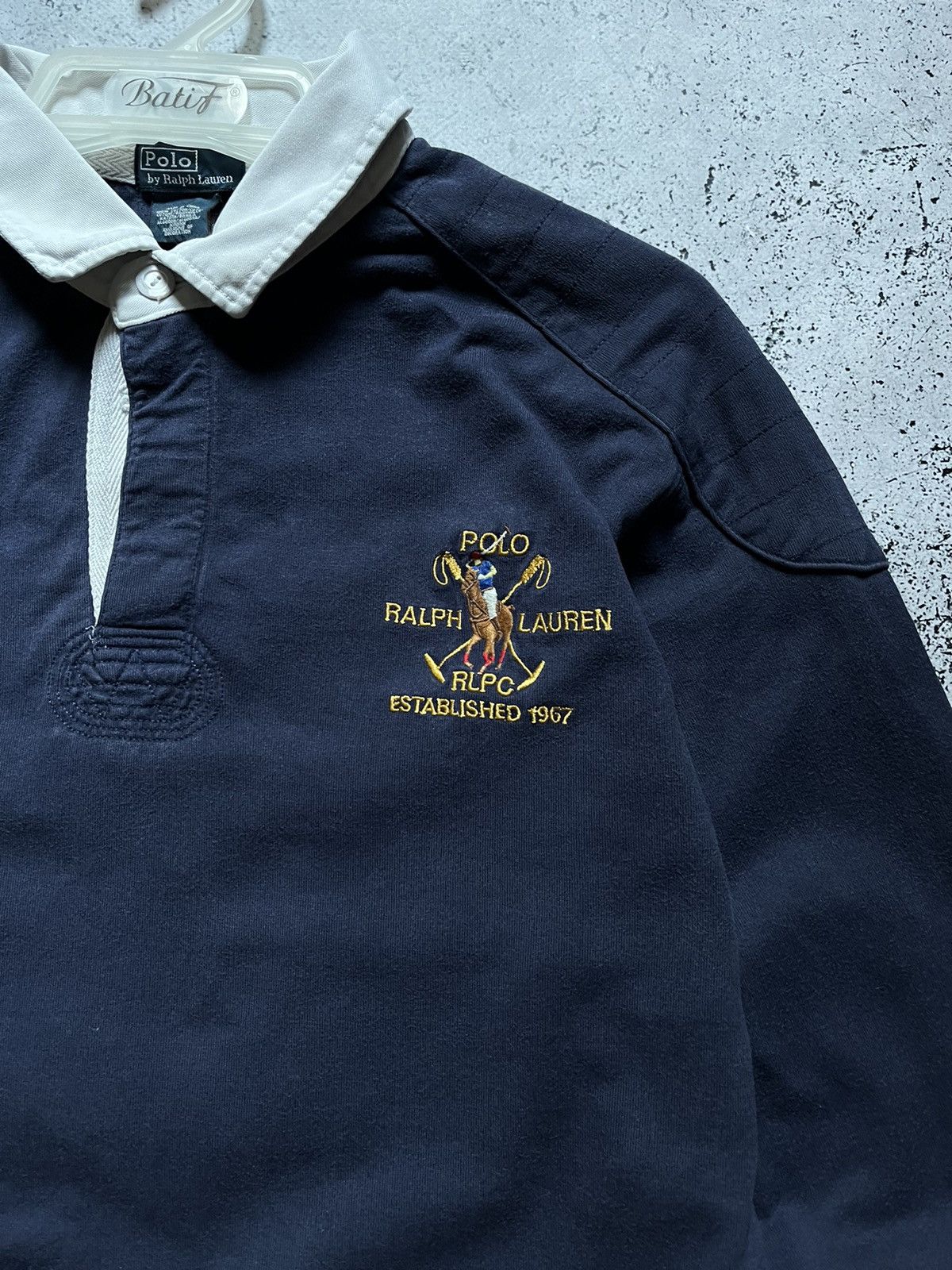 Polo Ralph Lauren × Vintage Vintage Polo Ralph Lauren Rugby Polo Sweatshirt Big Logo Y2K Size US S / EU 44-46 / 1 - 3 Thumbnail