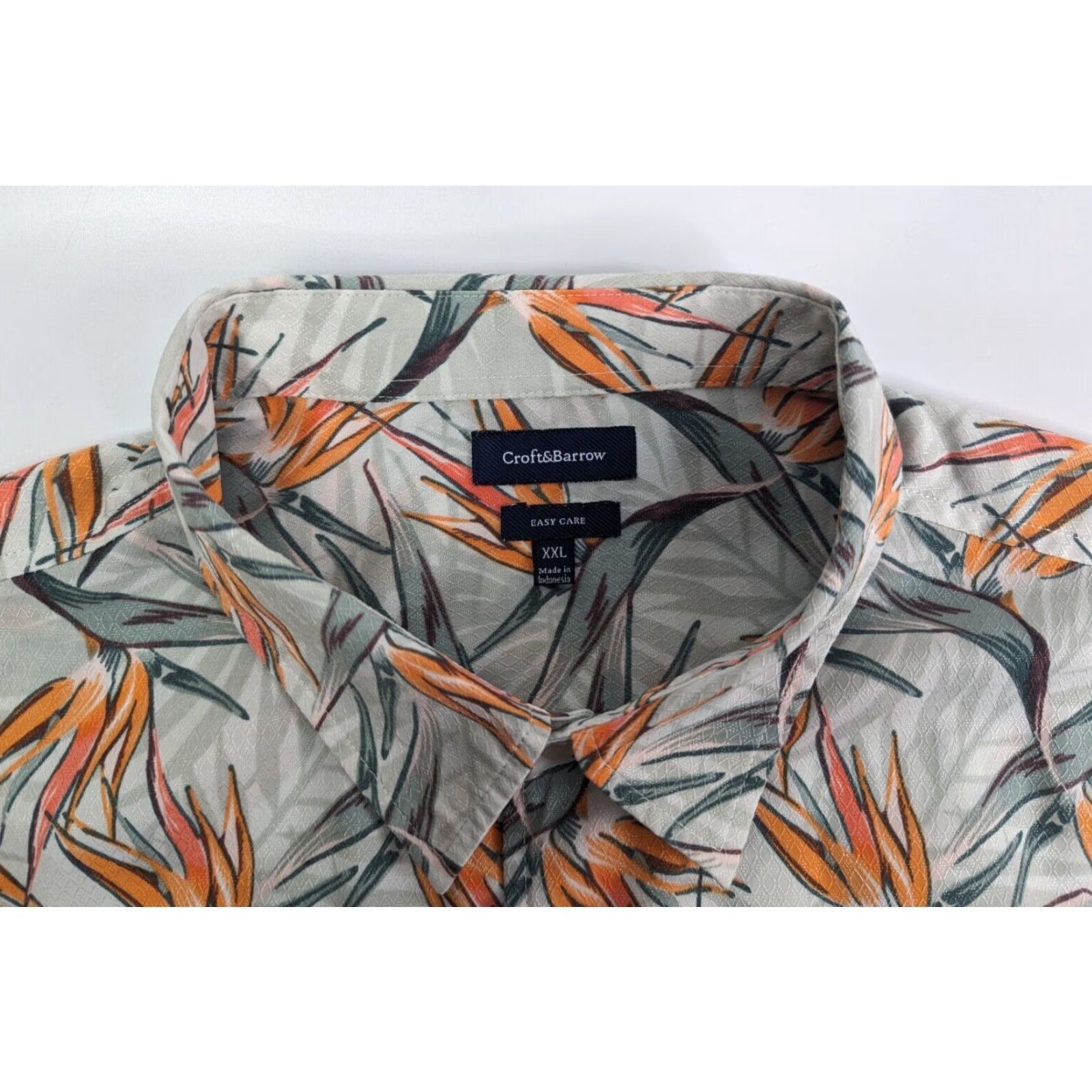 Croft & Barrow VINTAGE Croft & Barrow Easy Care Bird Of Paradise Flower AOP Hawaiian Shirt Men's 2XL Size US XXL / EU 58 / 5 - 5 Thumbnail