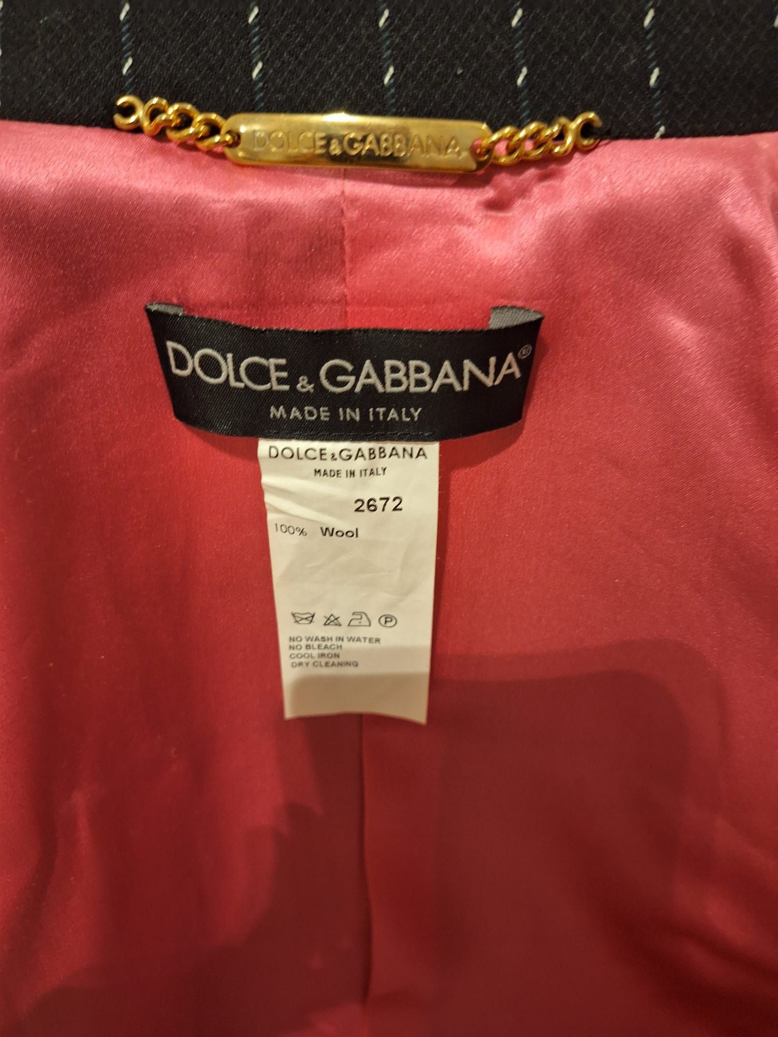 Dolce & Gabbana Dolce & Gabbana Archive Pinstripe Wool Suit Set Size XS / US 0-2 / IT 36-38 - 6 Thumbnail