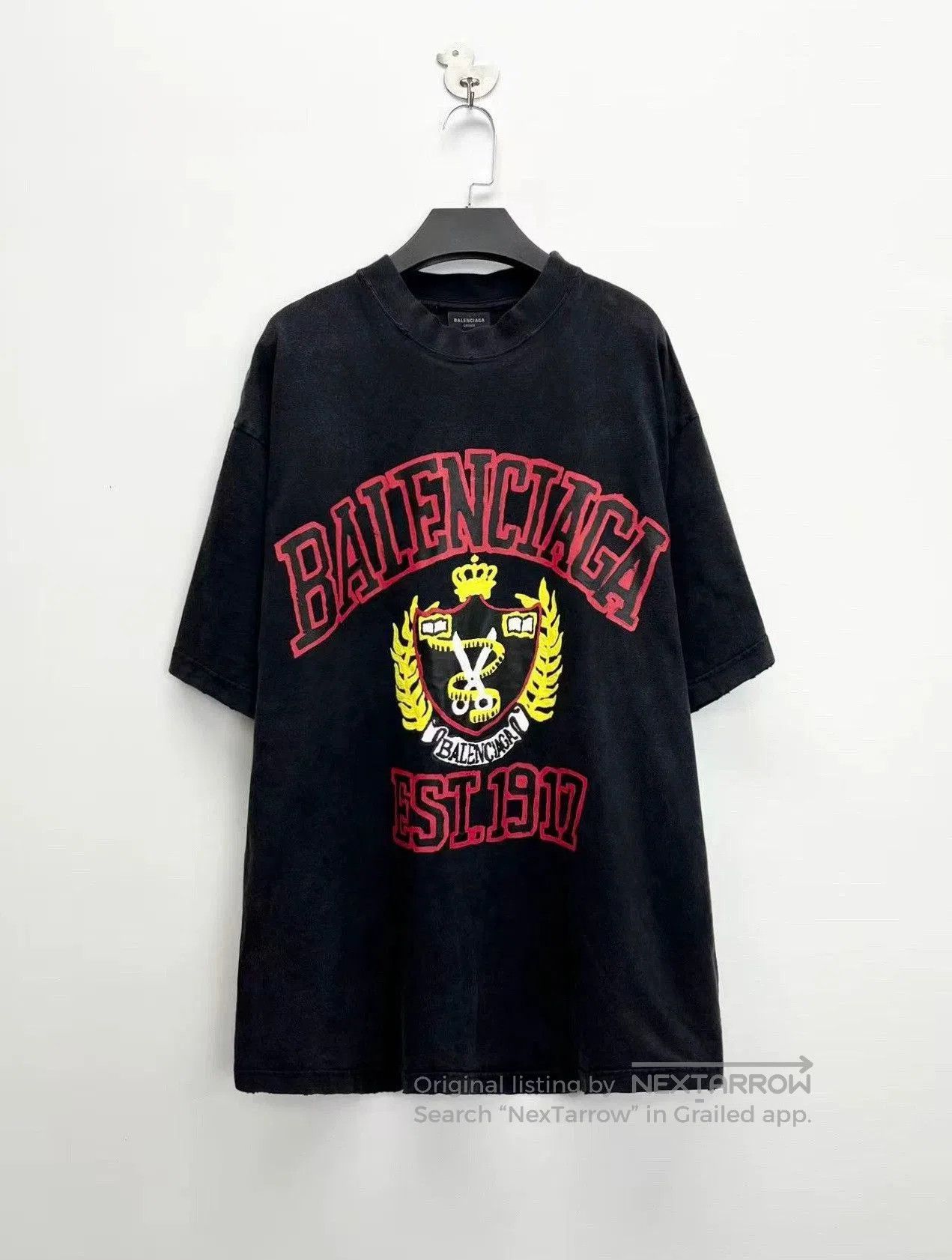 Balenciaga 1917 Wheat Ear Crown Shield Short Sleeve.