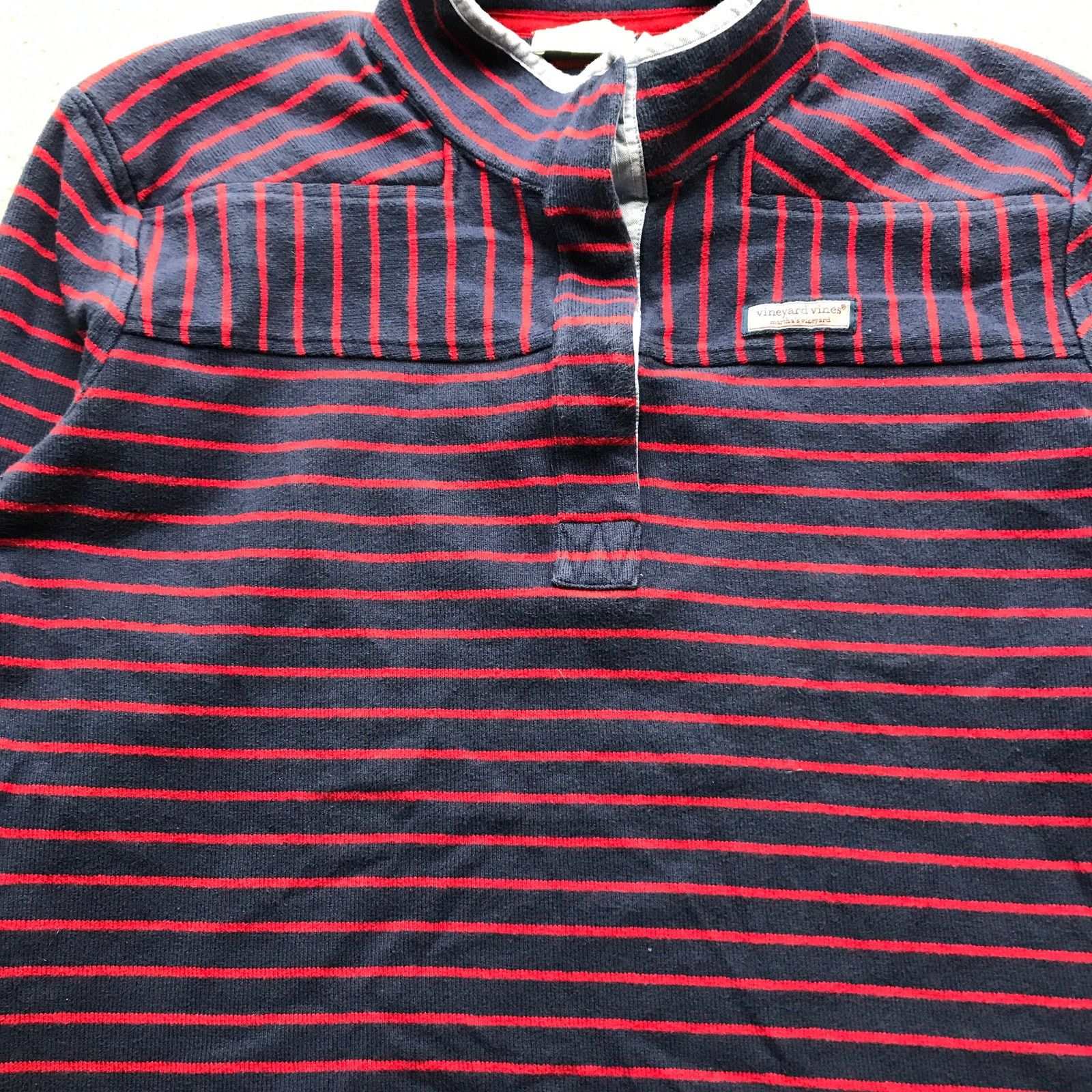 Vineyard Vines Vineyard Vines Pullover Sweater Mens Large Henley Striped Size US L / EU 52-54 / 3 - 8 Thumbnail