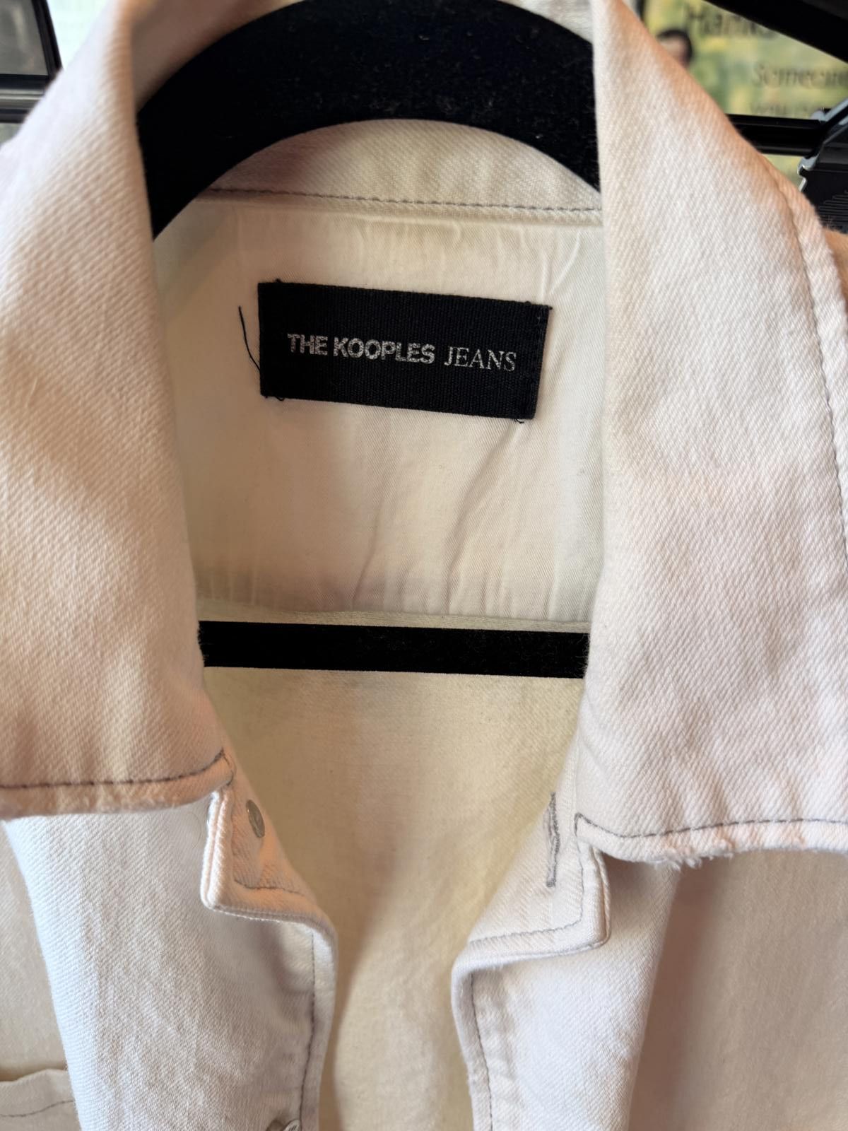 Other The Kooples Jeans White Denim Shirt Jacket Size ONE SIZE - 3 Thumbnail