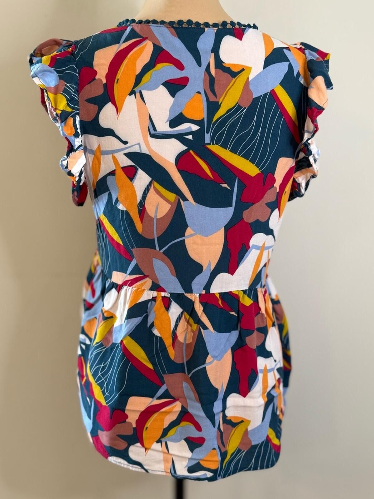 Other Emily Wonder boho baby doll top colorful abstract SZ SM Size S / US 4 / IT 40 - 4 Thumbnail