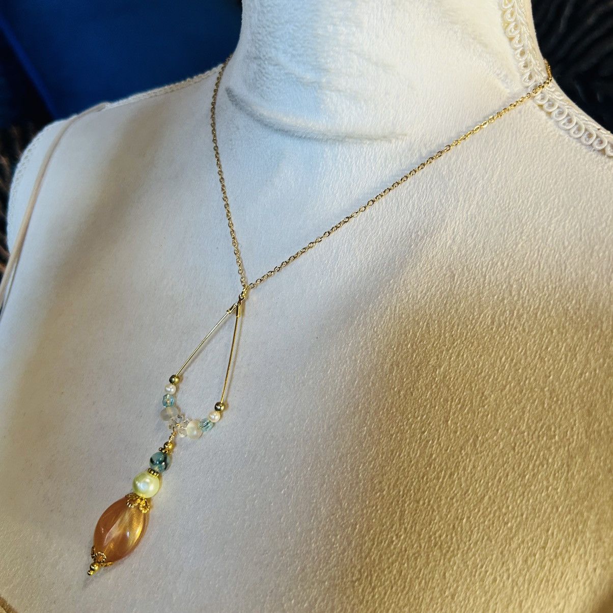 Handmade Handcrafted vintage bead changeable charm pendant necklace Size ONE SIZE - 4 Thumbnail