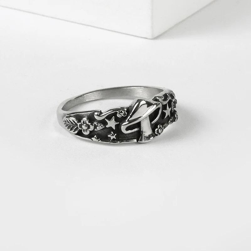 Jewelry Star Flower Pattern Ring Size ONE SIZE - 2 Thumbnail