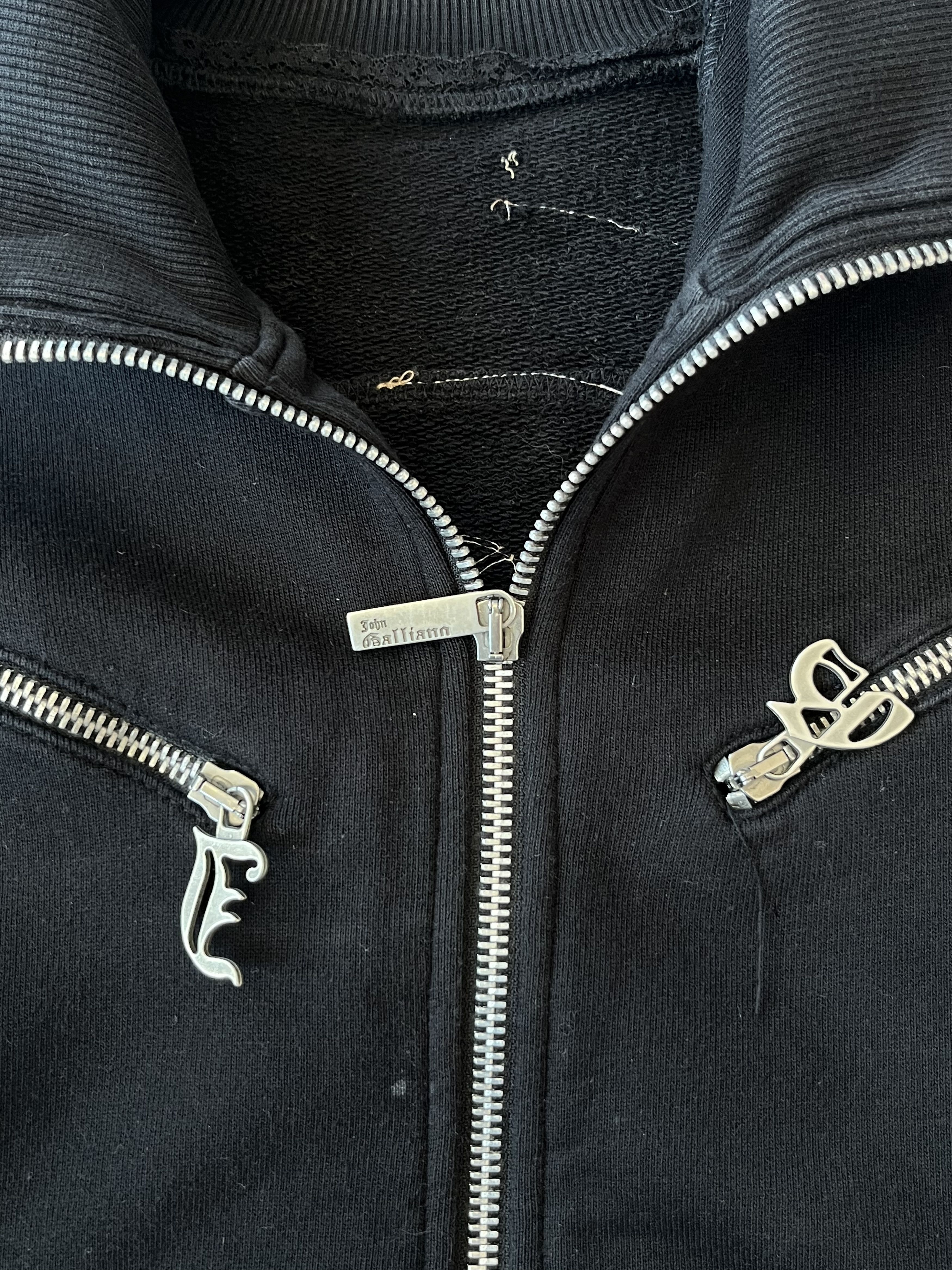 John Galliano JOHN GALLIANO Avant Garde Zip Skull Logo Black Color Size S Size US S / EU 44-46 / 1 - 13 Thumbnail
