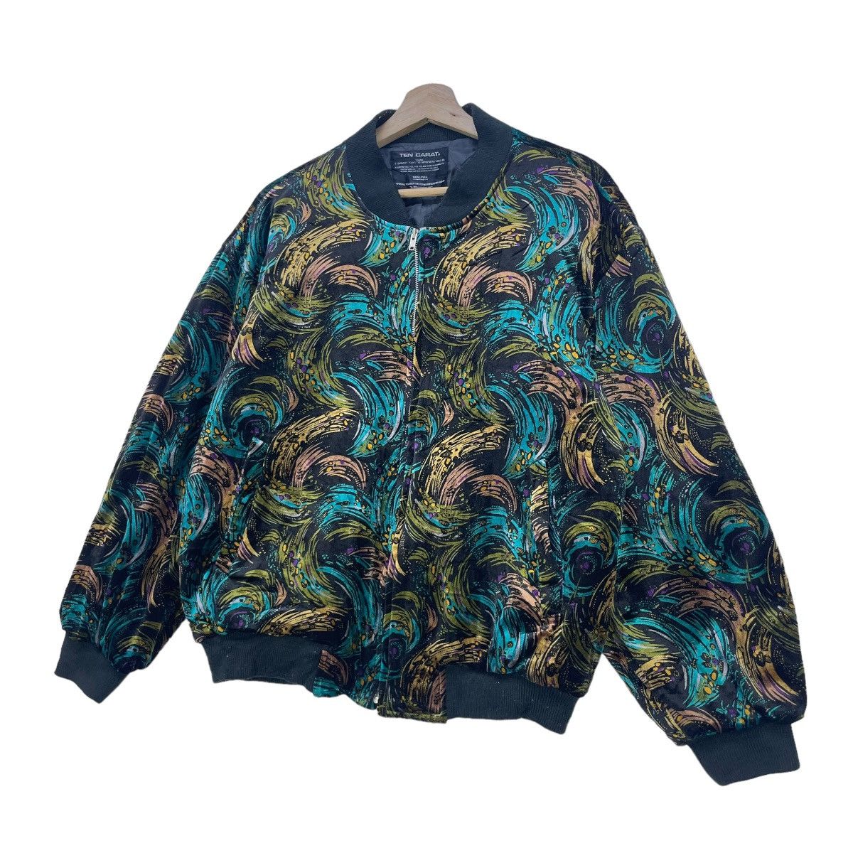 Issey Miyake × Japanese Brand 💥Japanese Brand Ten Carat Full Print Bomber Jacket Size US M / EU 48-50 / 2 - 2 Thumbnail