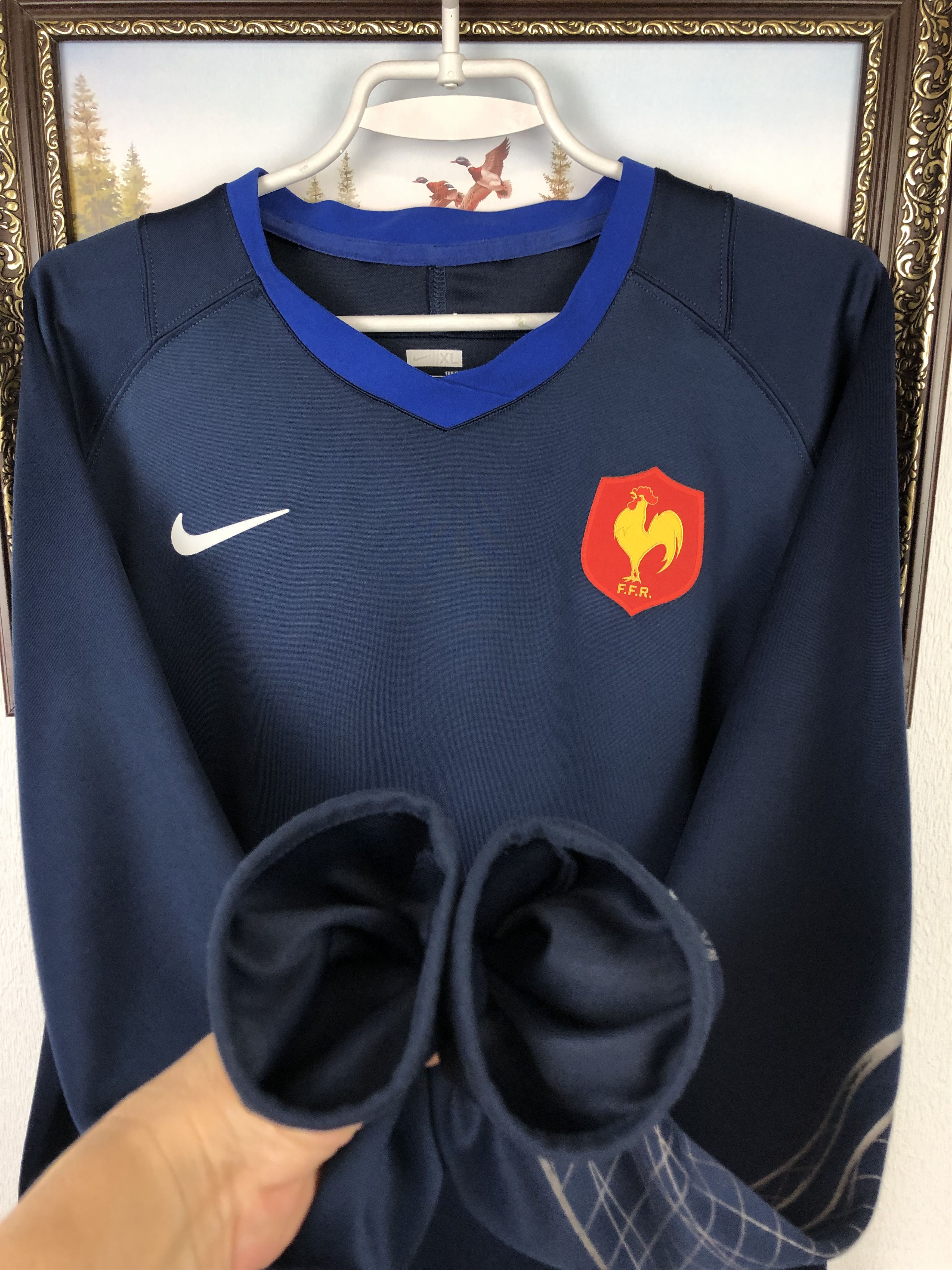 Nike Vintage Nike France Rugby Train Sweatshirt Jersey Track Top Size US XL / EU 56 / 4 - 6 Thumbnail