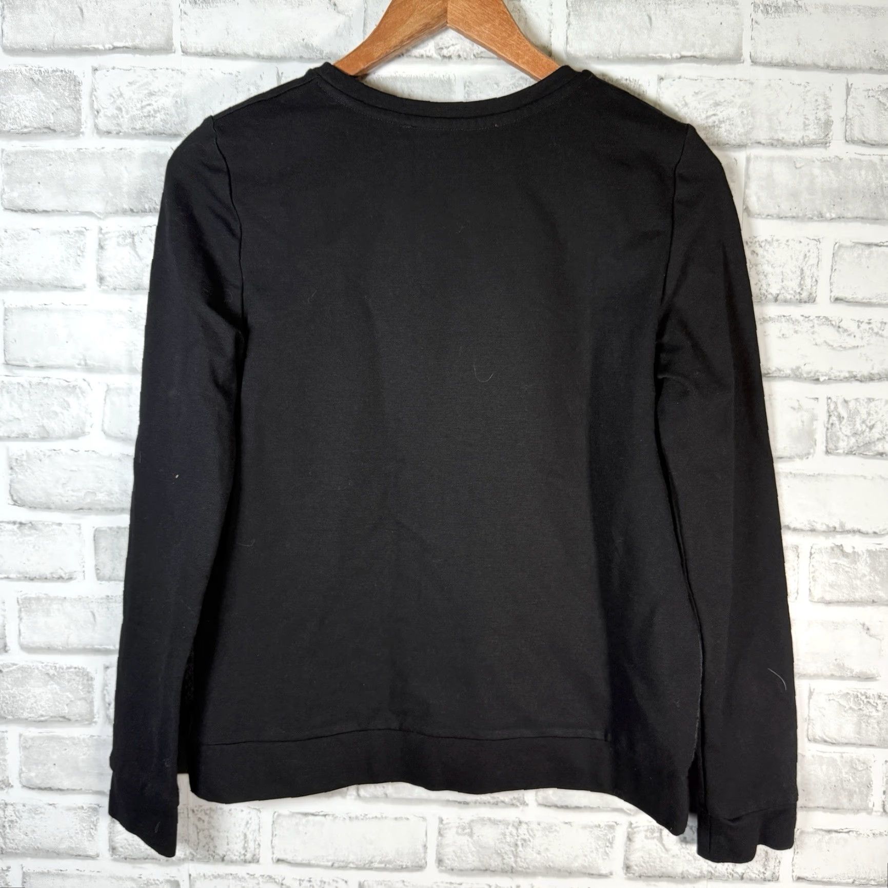 Vintage Comptoir des Cotonniers Black Pullover Sweatshirt Womens Size M Activewear Size M / US 6-8 / IT 42-44 - 5 Thumbnail