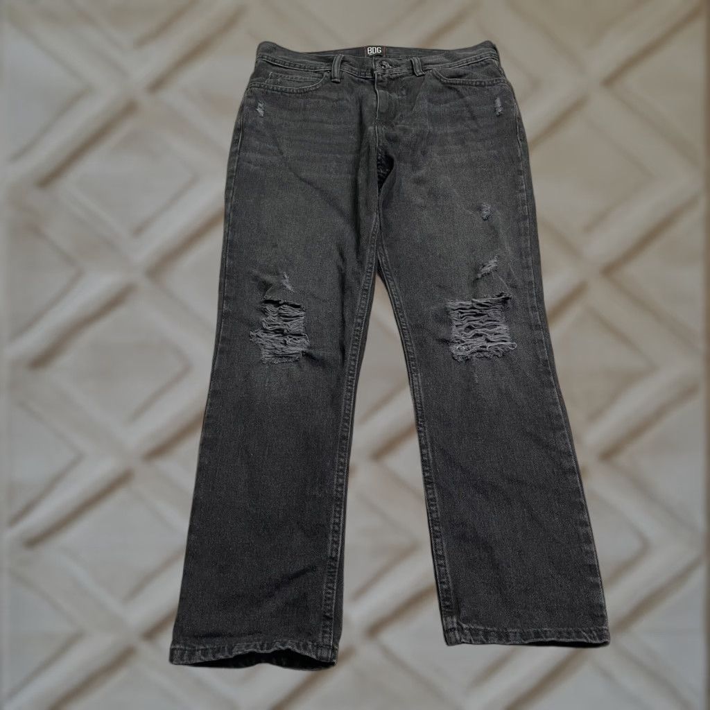 Bdg BDG Jeans Slim Taper Fit Men's 30x30 Black Distressed Denim USA Classic Size US 30 / EU 46 - 1 Thumbnail