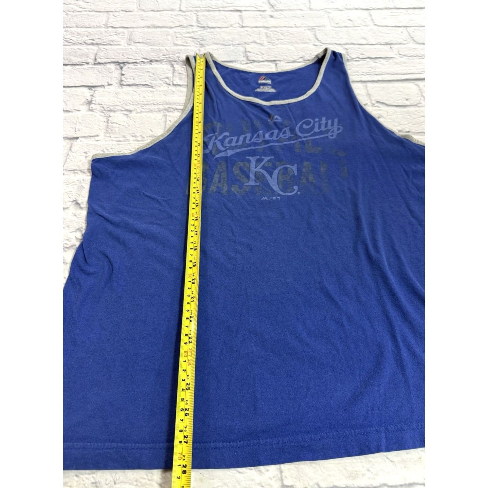 MLB Majestic Kansas City Royals Baseball MLB Blue Tank Top Mens XL EUC Shirt Size US XL / EU 56 / 4 - 5 Thumbnail