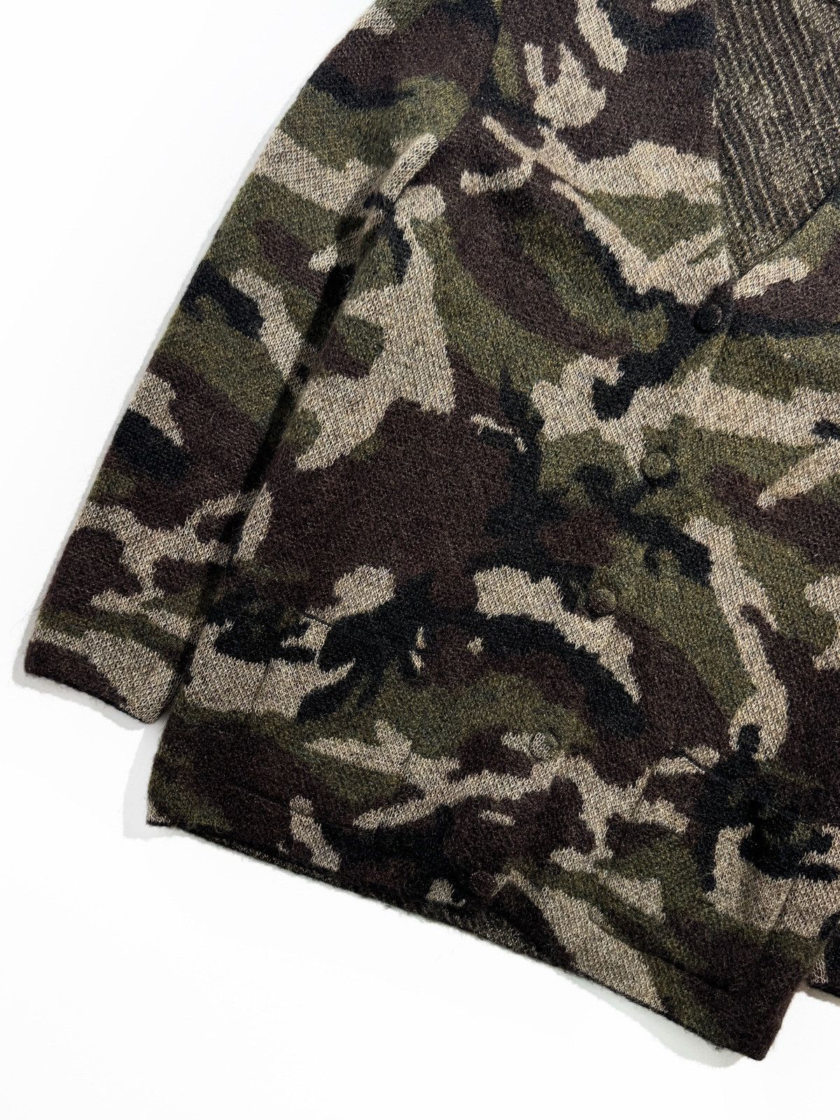 Saint Laurent Paris FW14 Saint Laurent Camo Mohair Cardigan by Hedi Slimane Size US S / EU 44-46 / 1 - 4 Thumbnail