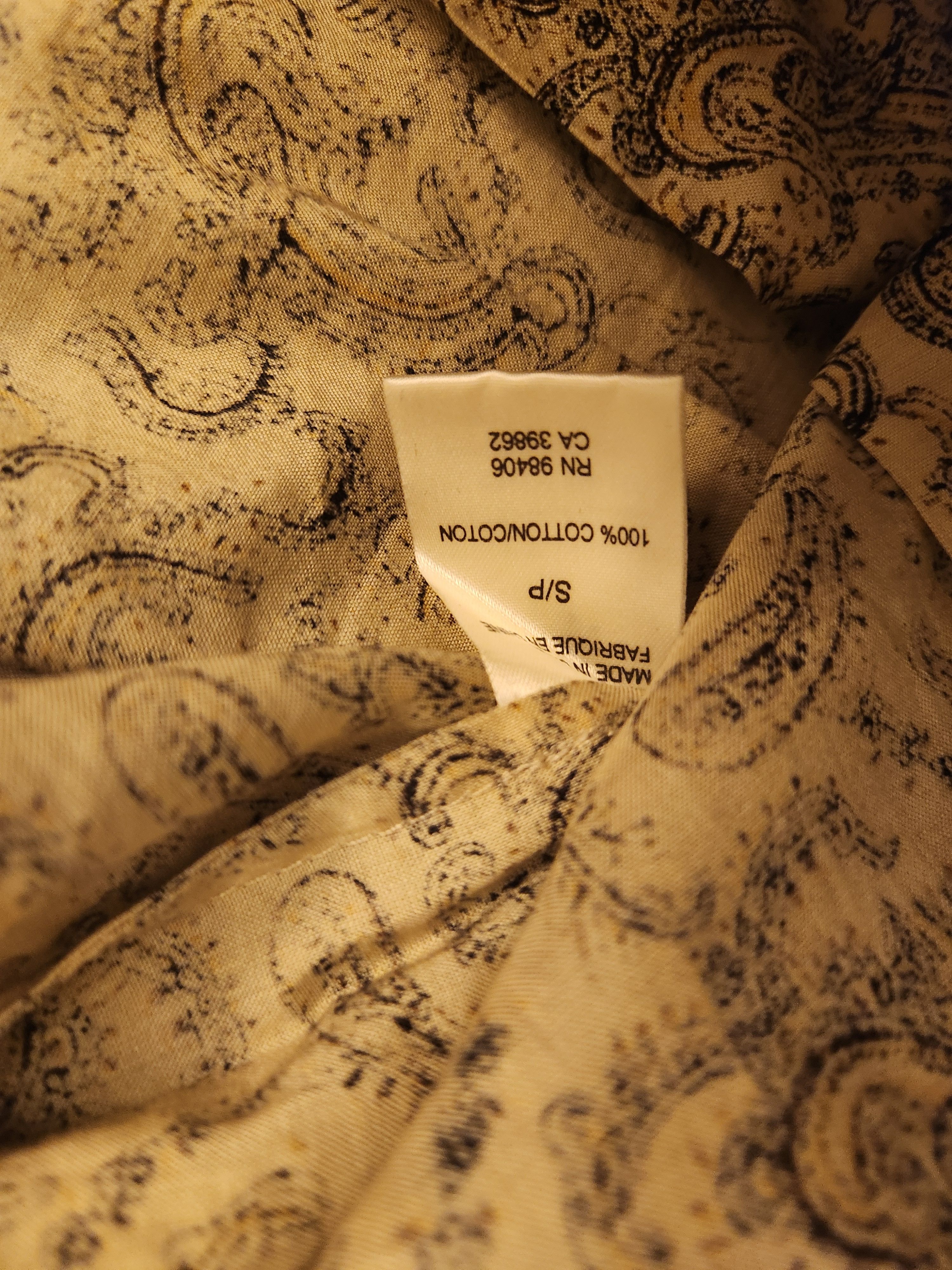 Theory NWOT 100% Cotton Paisley Long Sleeve Shirt Size US S / EU 44-46 / 1 - 4 Thumbnail