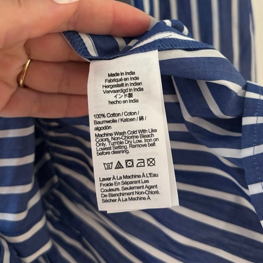 J.Crew NWT J.Crew Tiered Shirtdress Cotton Poplin Blue White Size 6 Size M / US 6-8 / IT 42-44 - 6 Thumbnail